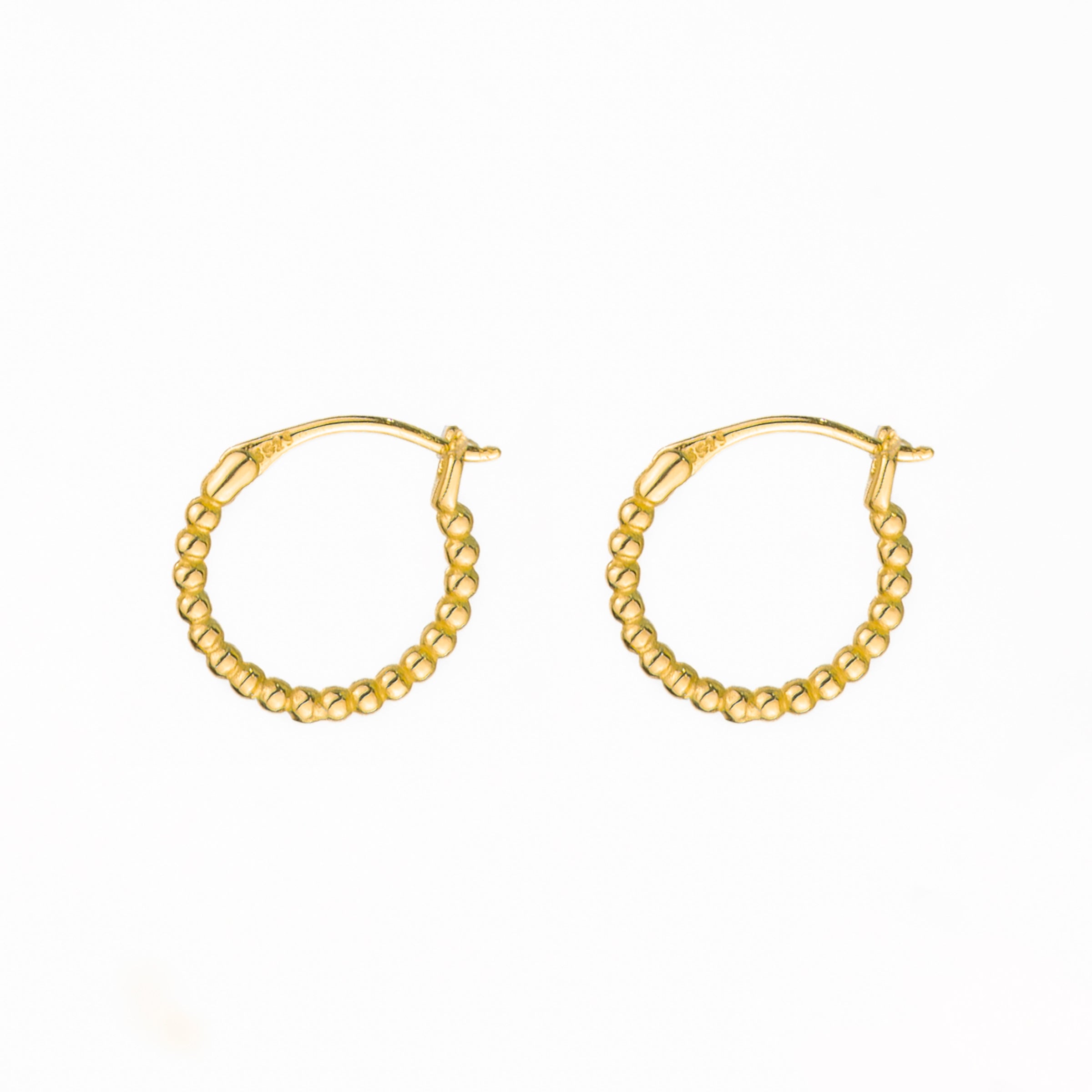 Willow Beaded Hoop - Gold