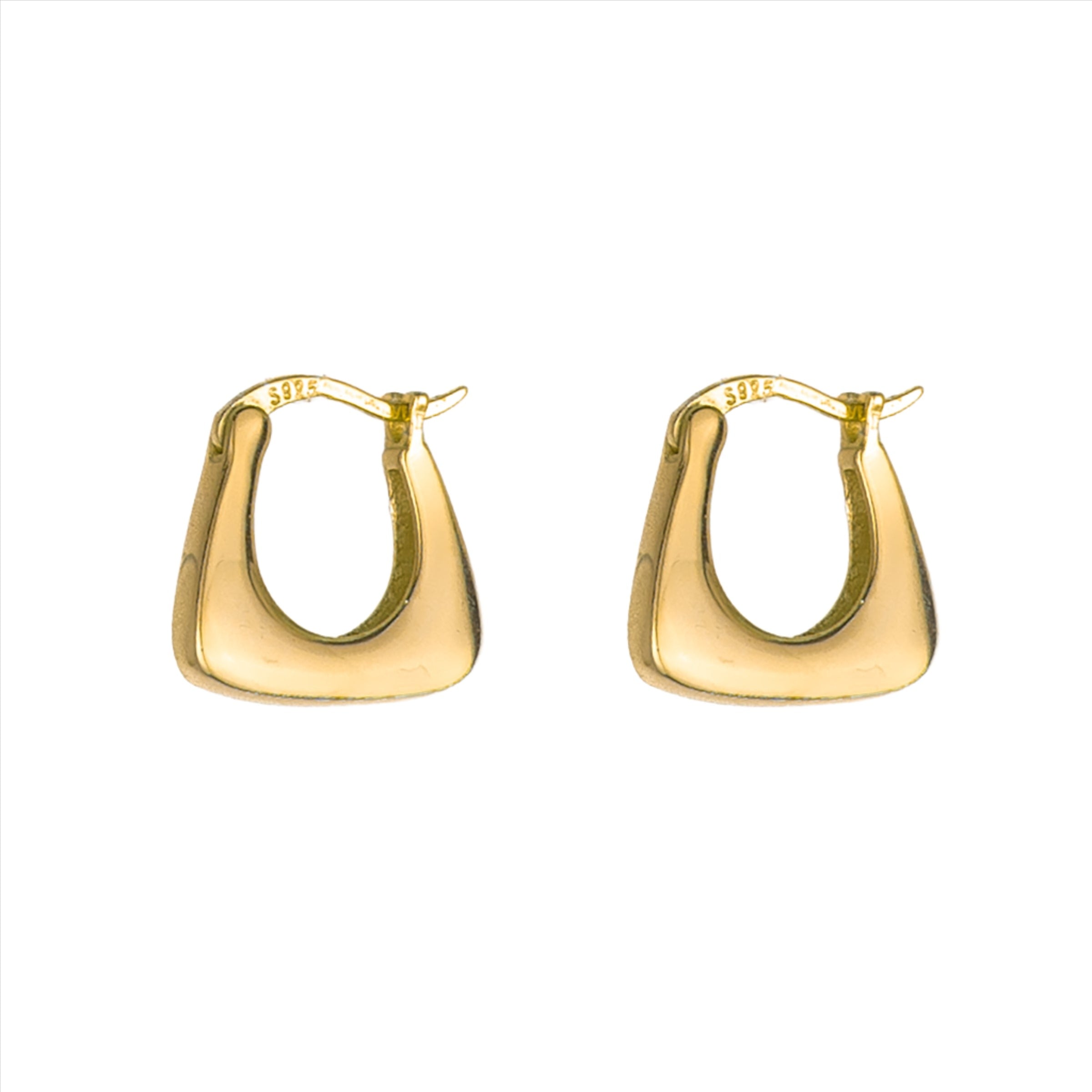 Hilton Square Huggie - Gold