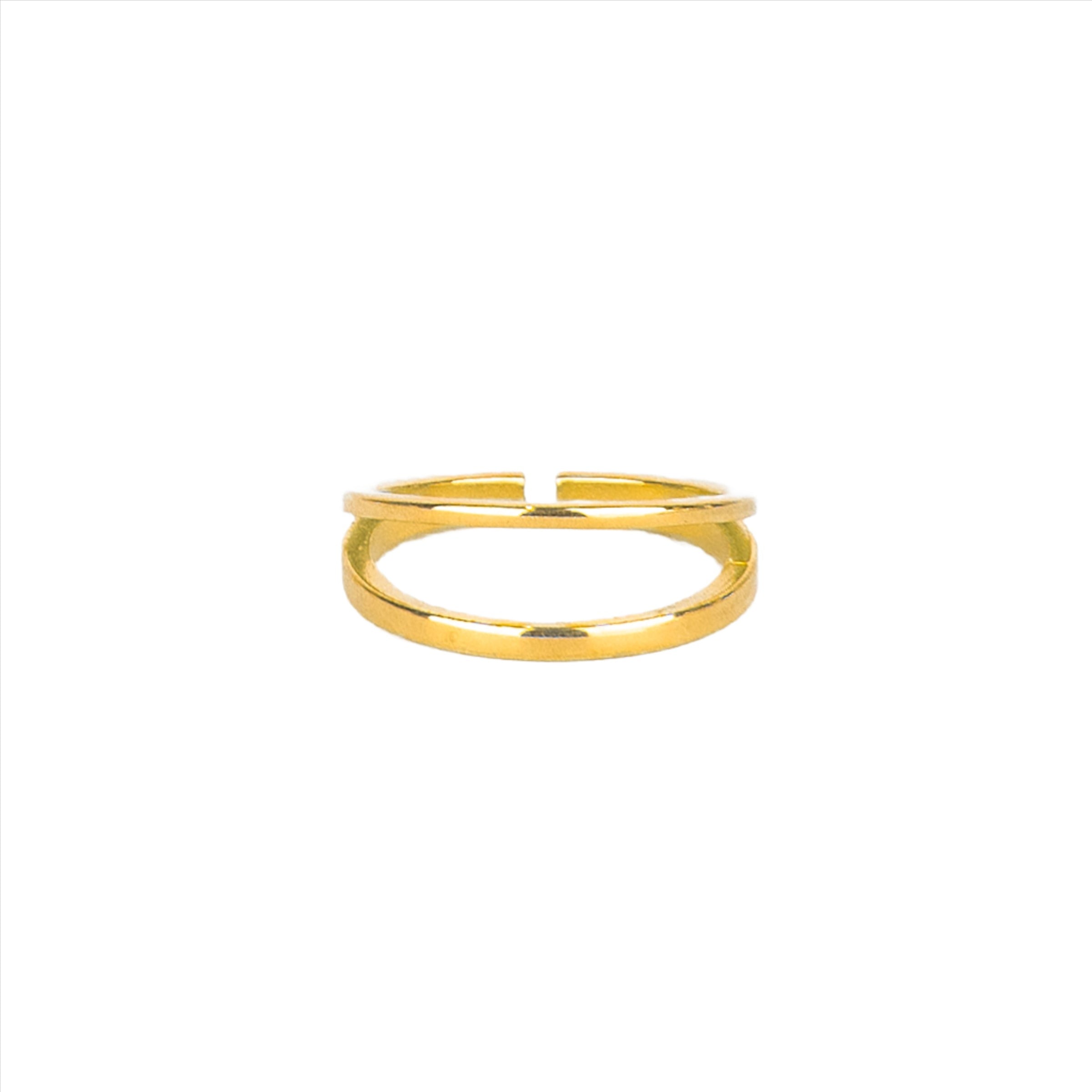 Lyric Double Band Ring - Gold