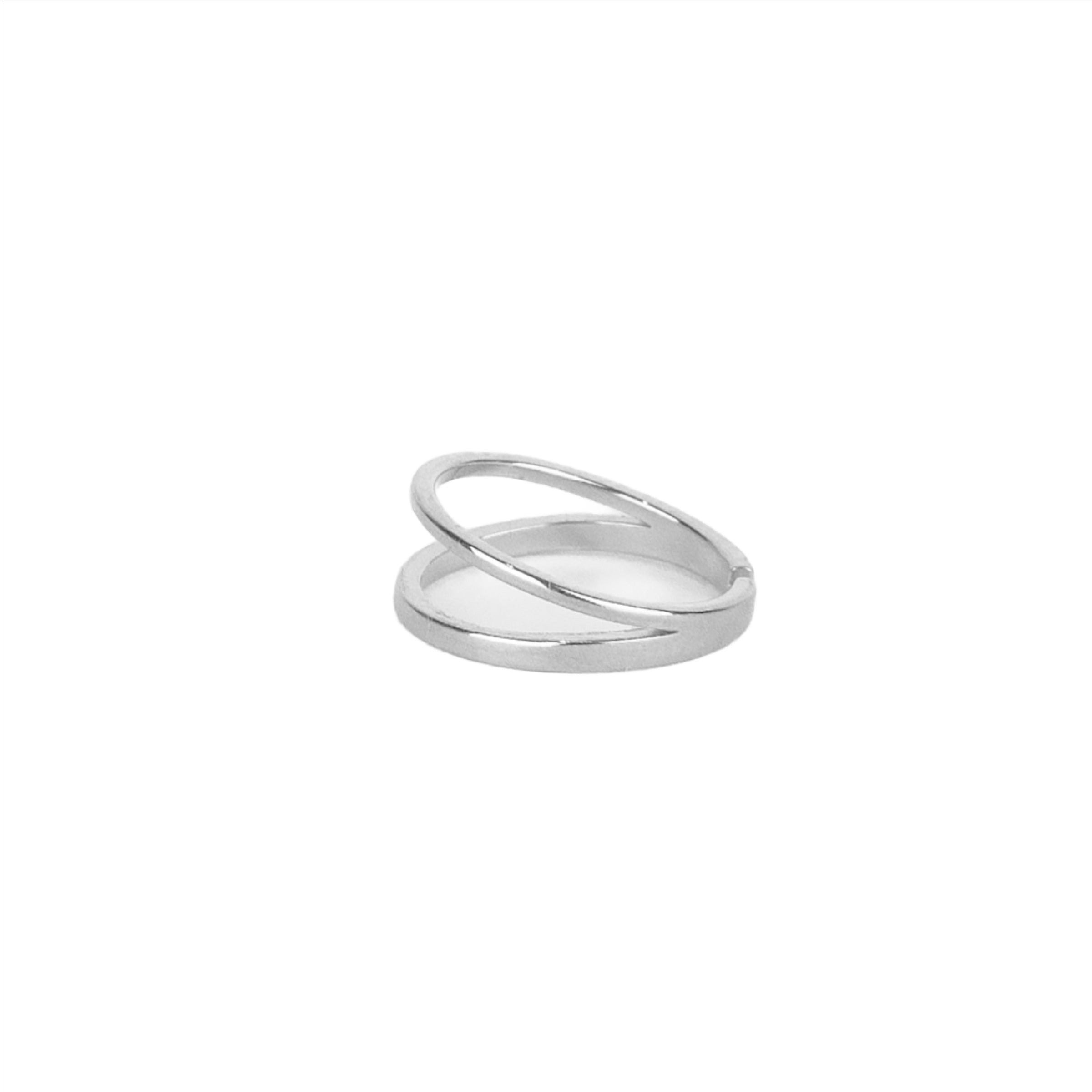 Lyric Double Band Ring - Silver
