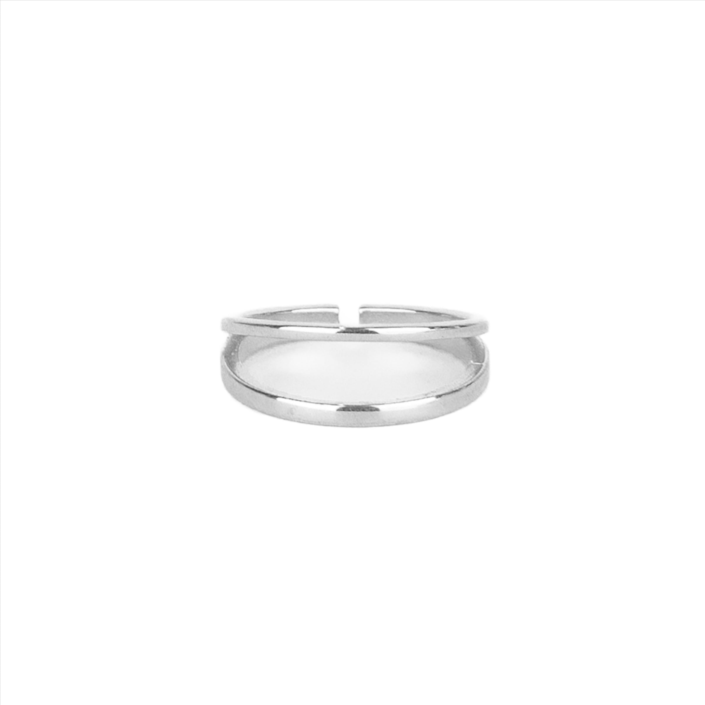 Lyric Double Band Ring - Silver