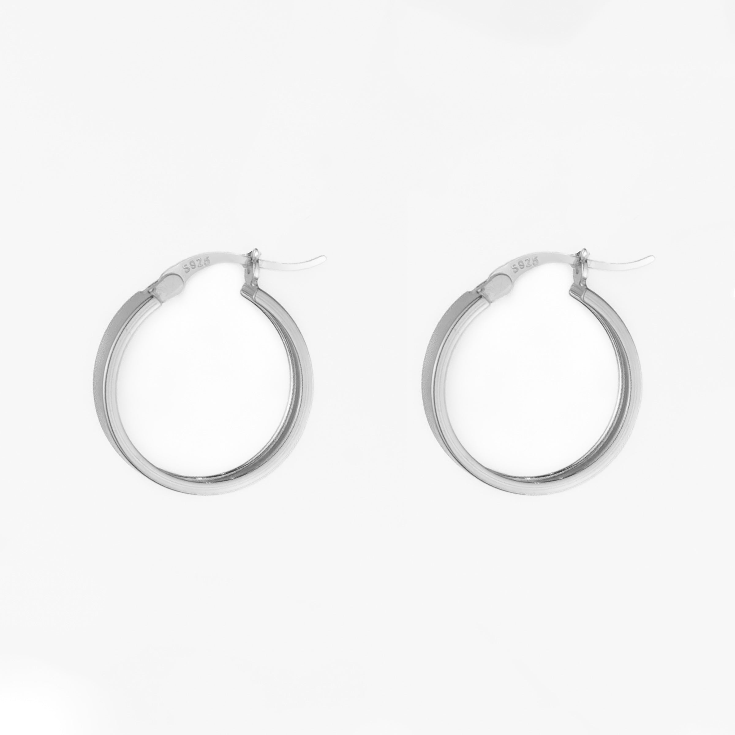 Kim Flat Hoop - Silver