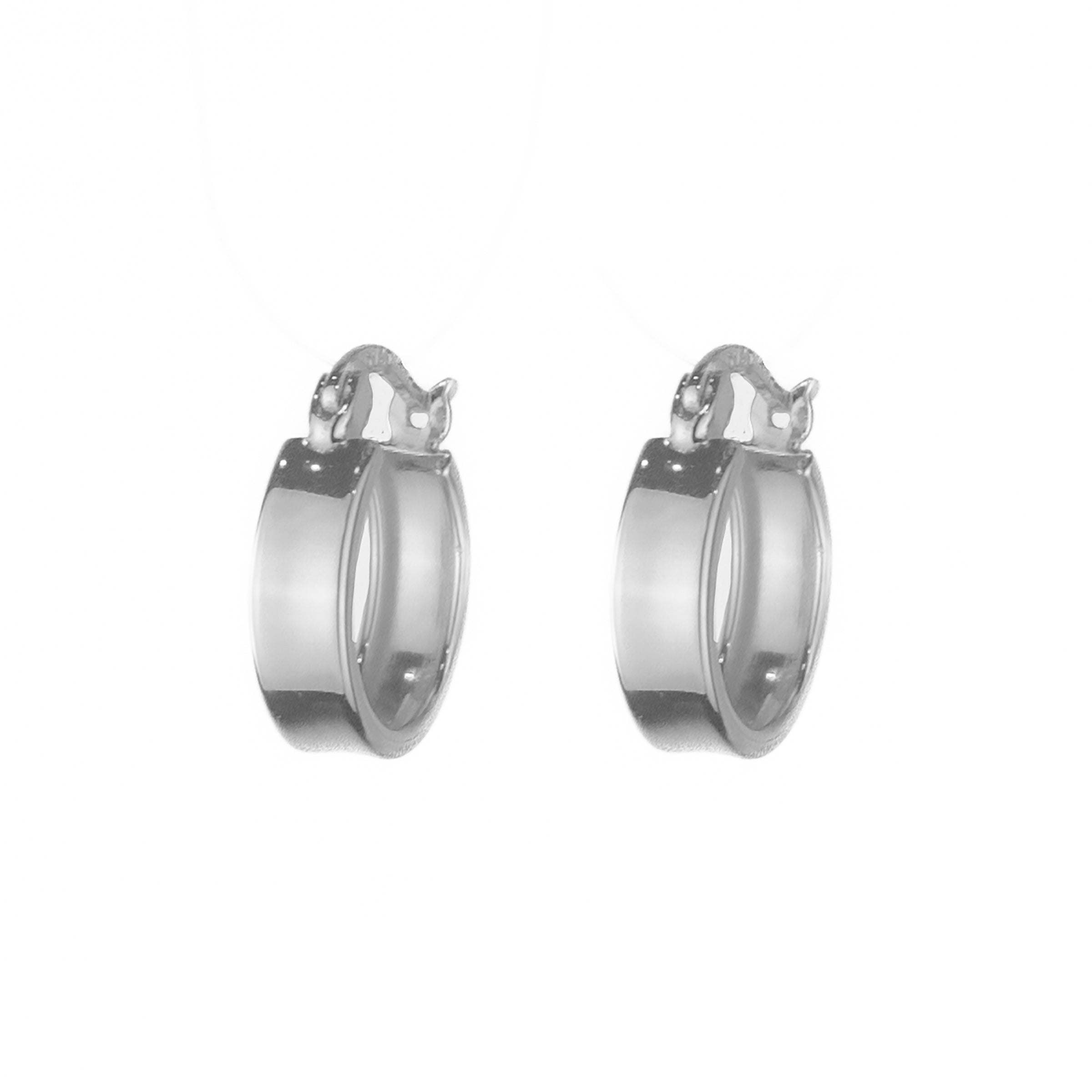 Kim Flat Hoop - Silver