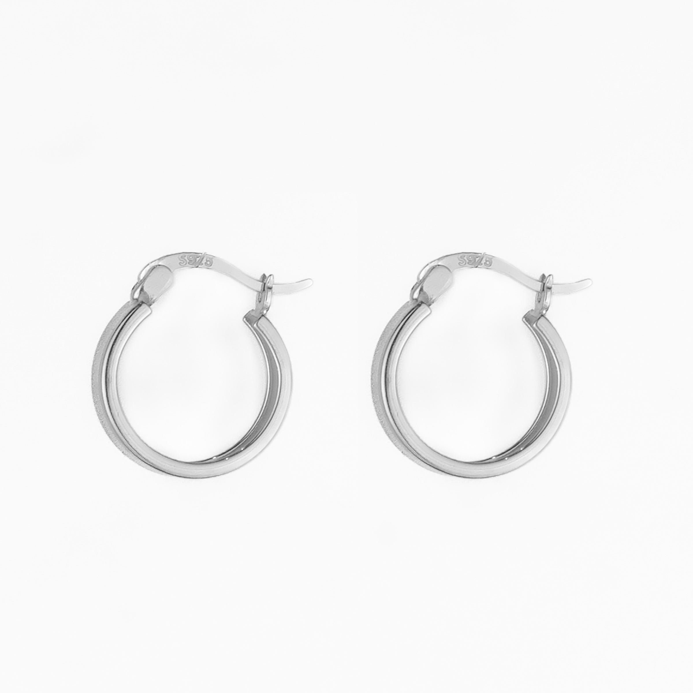 Kim Flat Hoop - Silver