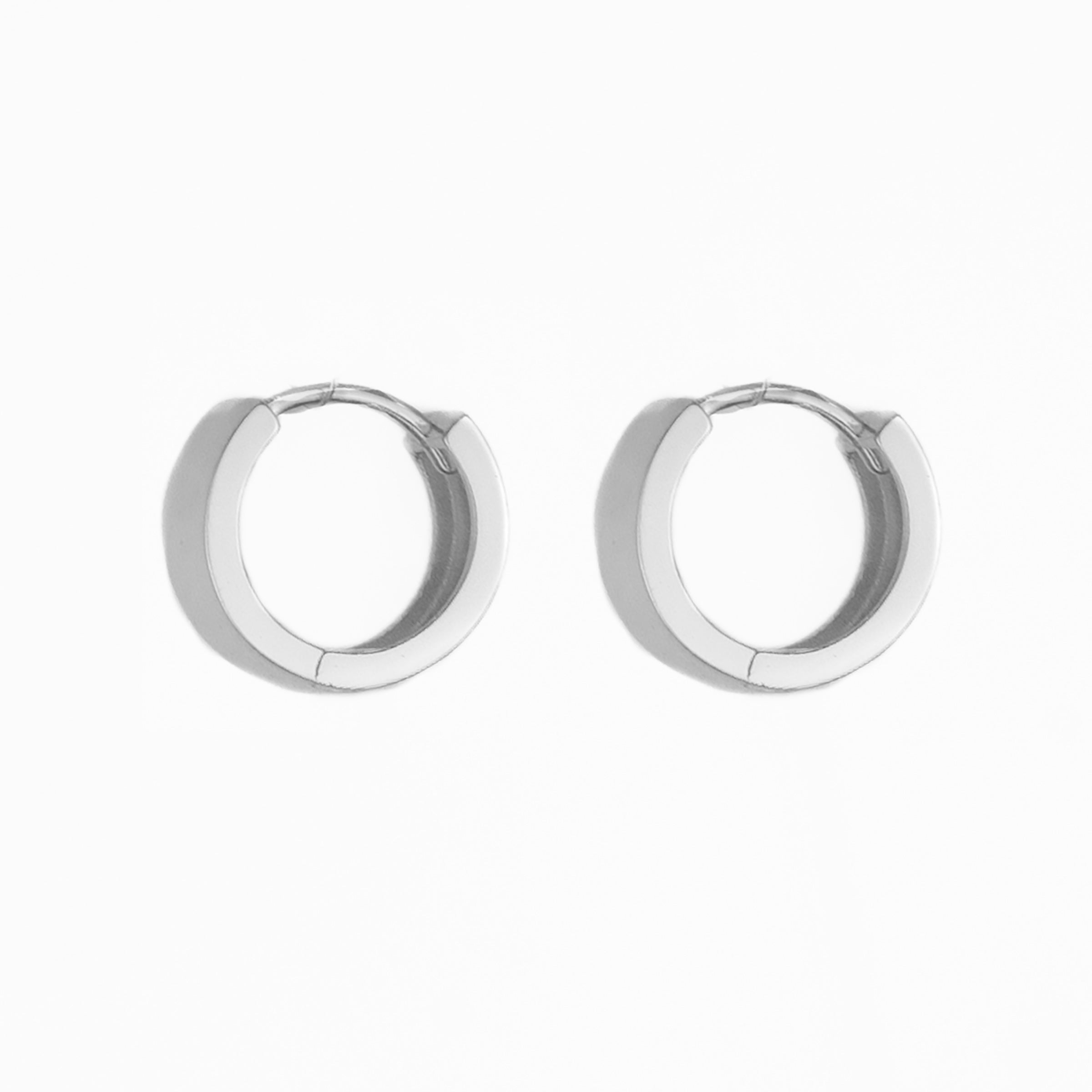 Siouxsie Flat Chunky Huggies - Silver