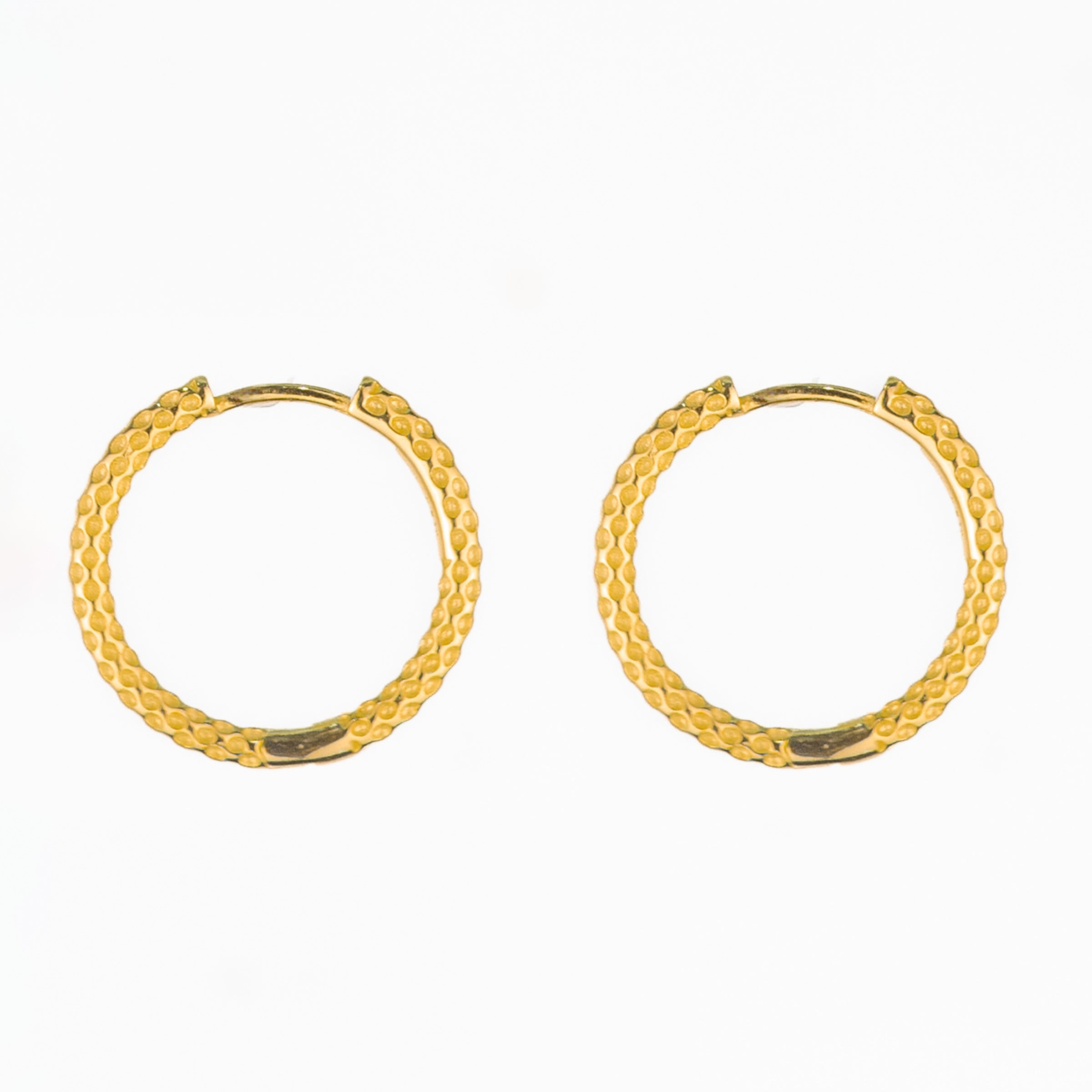 Patti Hammered Hoop - Gold
