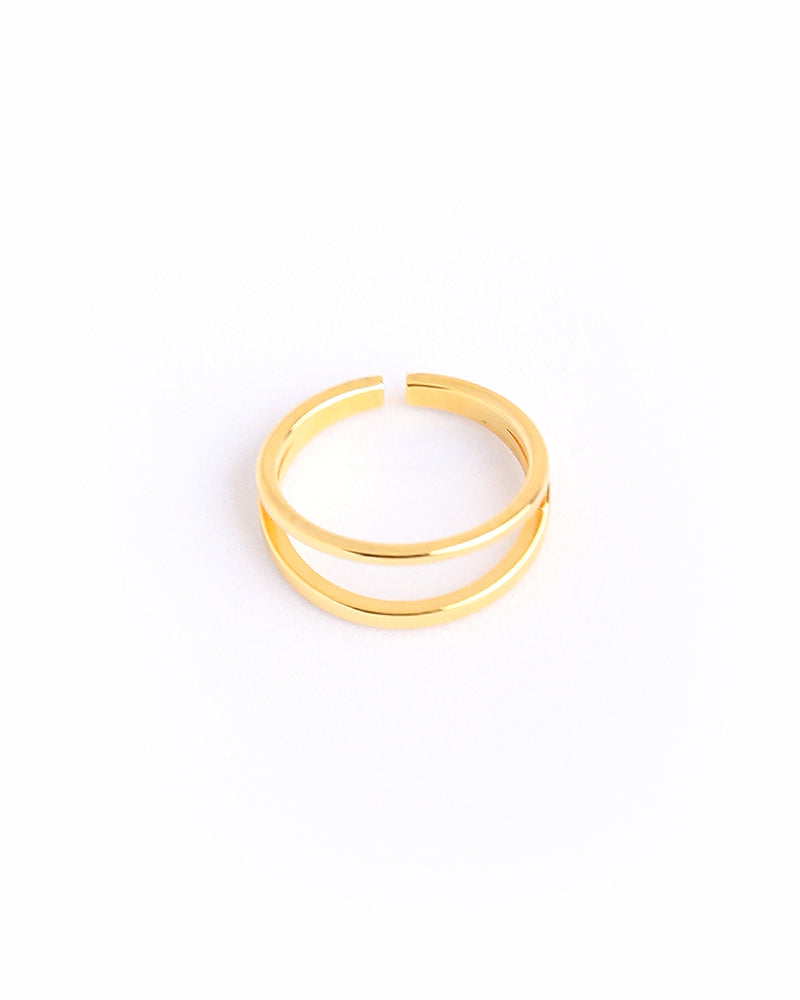 Lyric Double Band Ring - Gold
