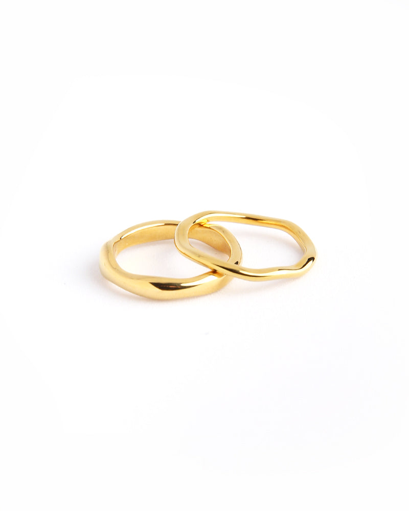 Aspen Fine Wavey Ring - Gold