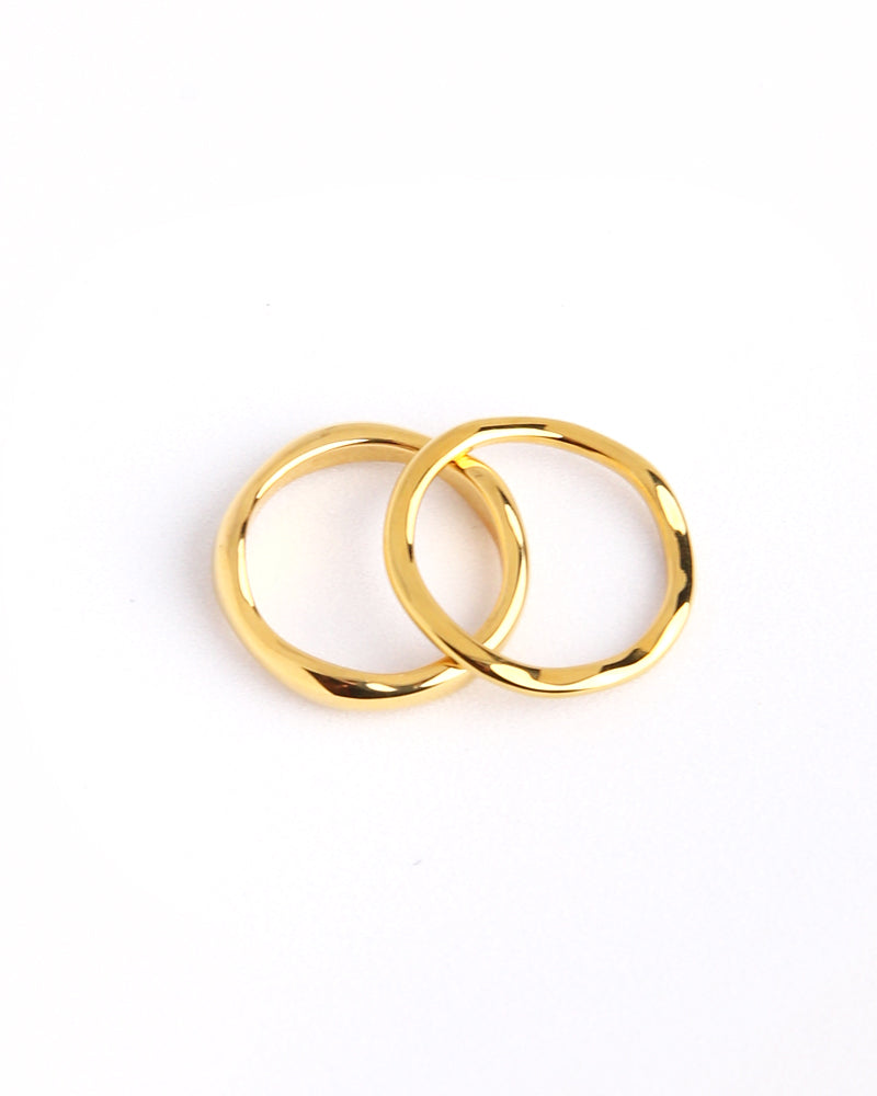 Indigo Wavey Ring - Gold