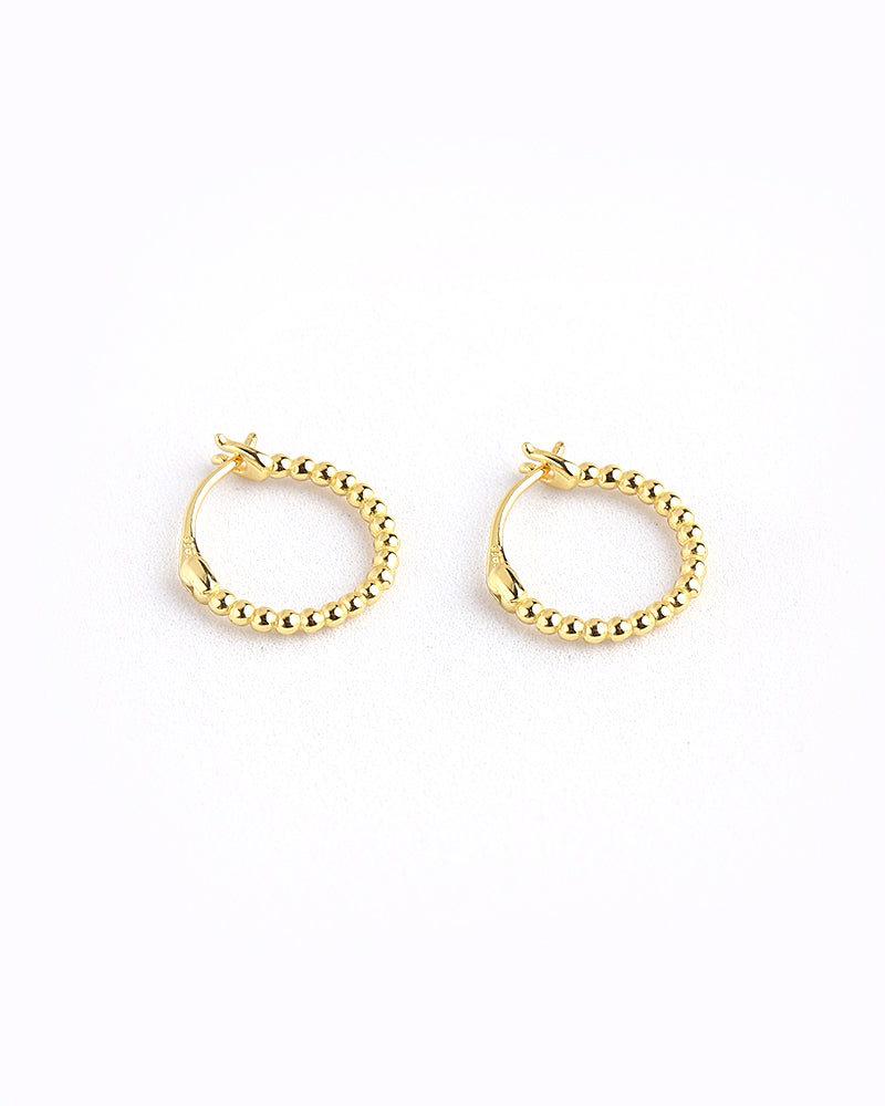 Willow Beaded Hoop - Gold