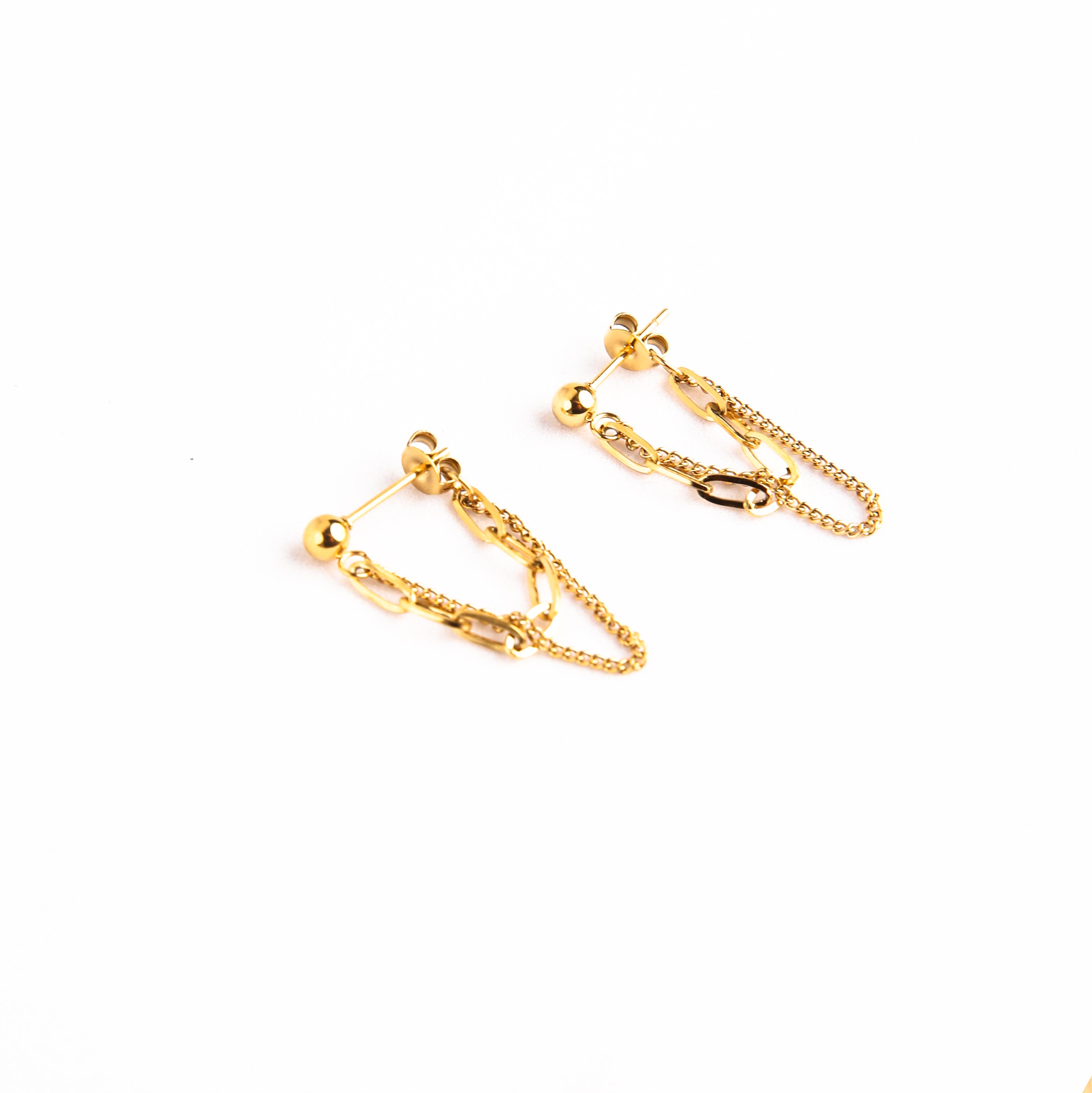 PJ Link Chain Studs - Gold