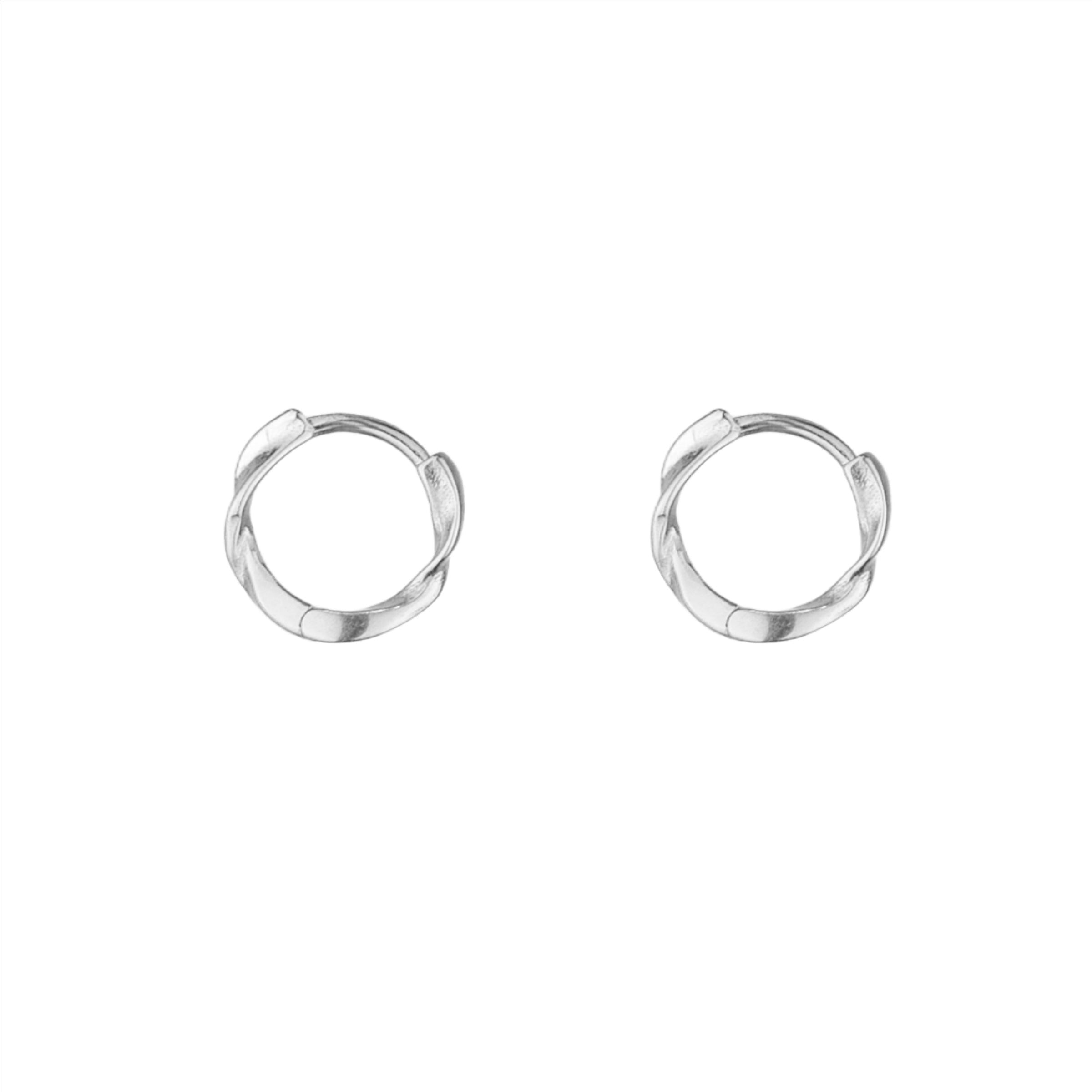 Celestia Twisted Hoop - Silver