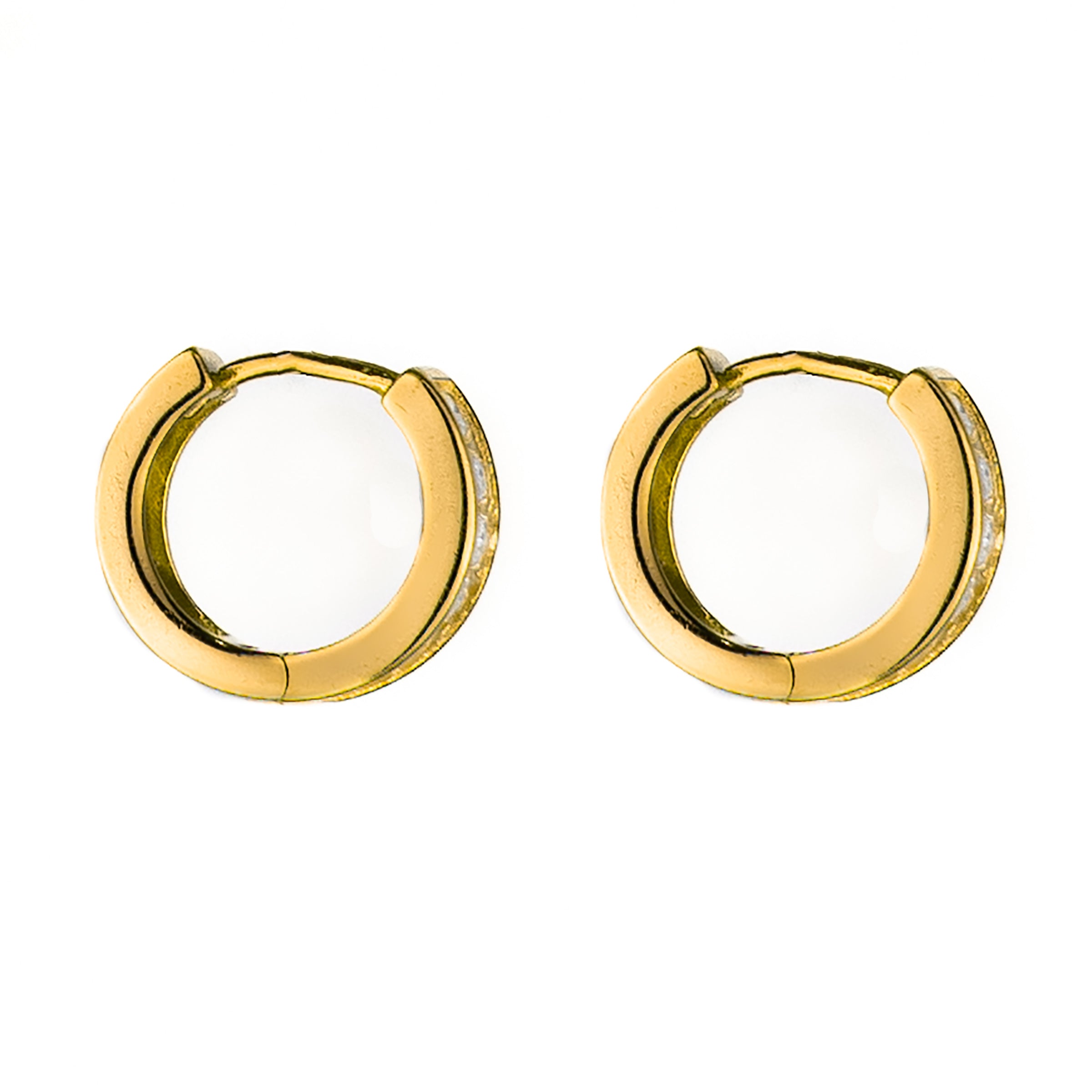 Jasmine Zircon Crystal Huggie - Gold