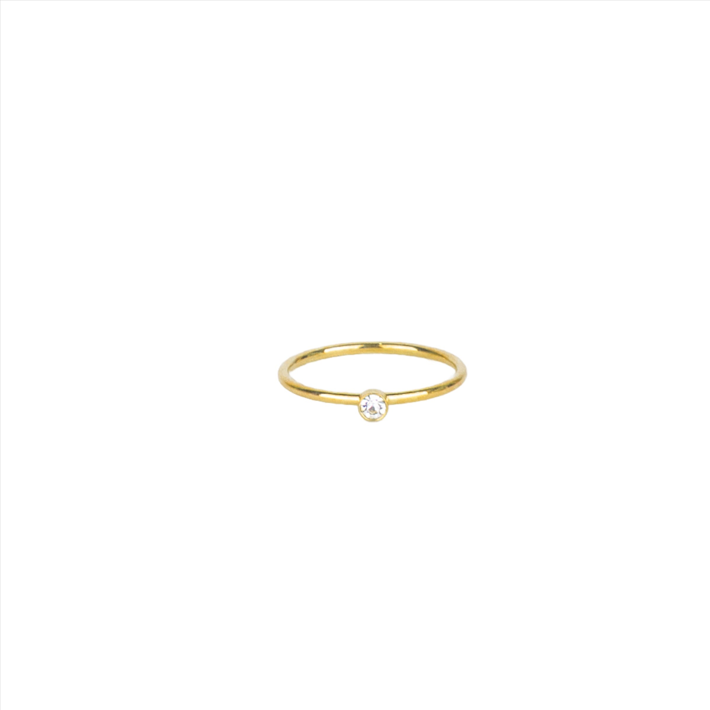 Vienna Fine Ring With Zircon - Gold
