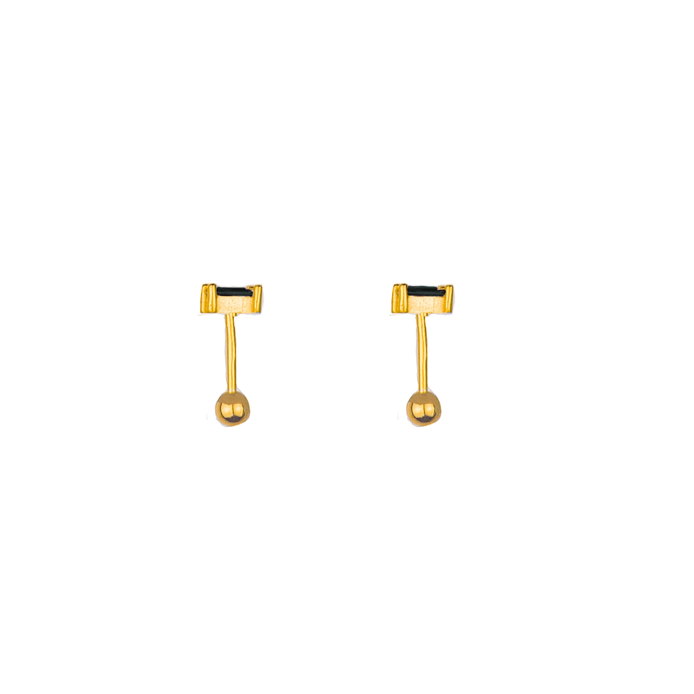 Emma Zircon Studs - Gold