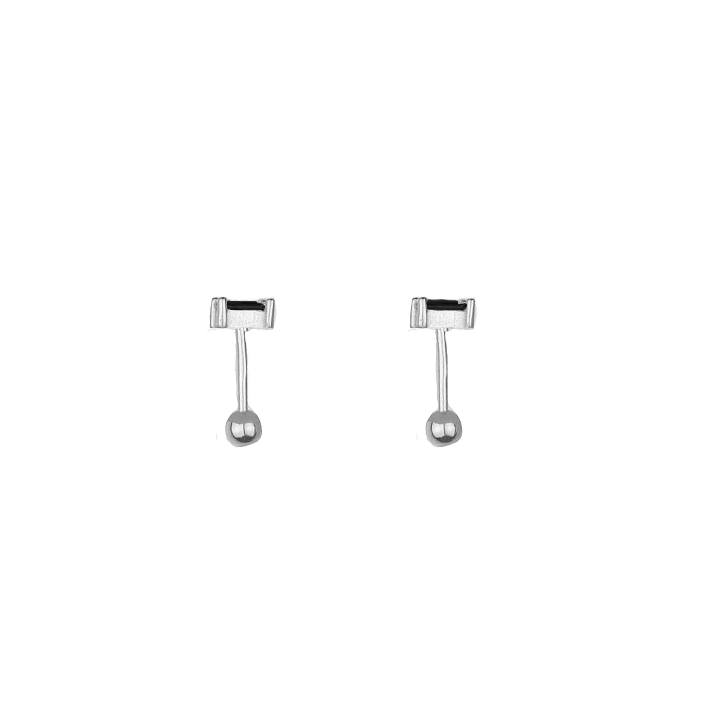 Emma Zircon Studs - Silver