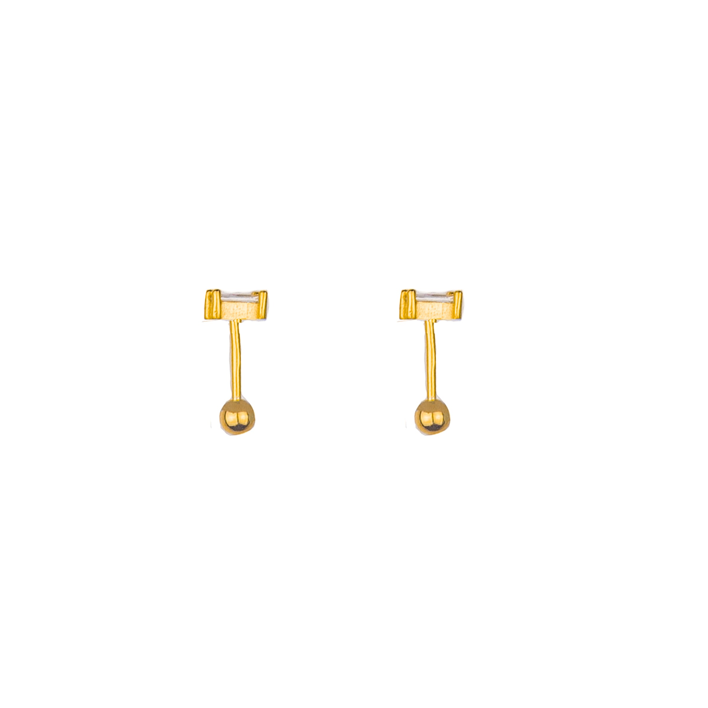 Emma Zircon Studs - Gold