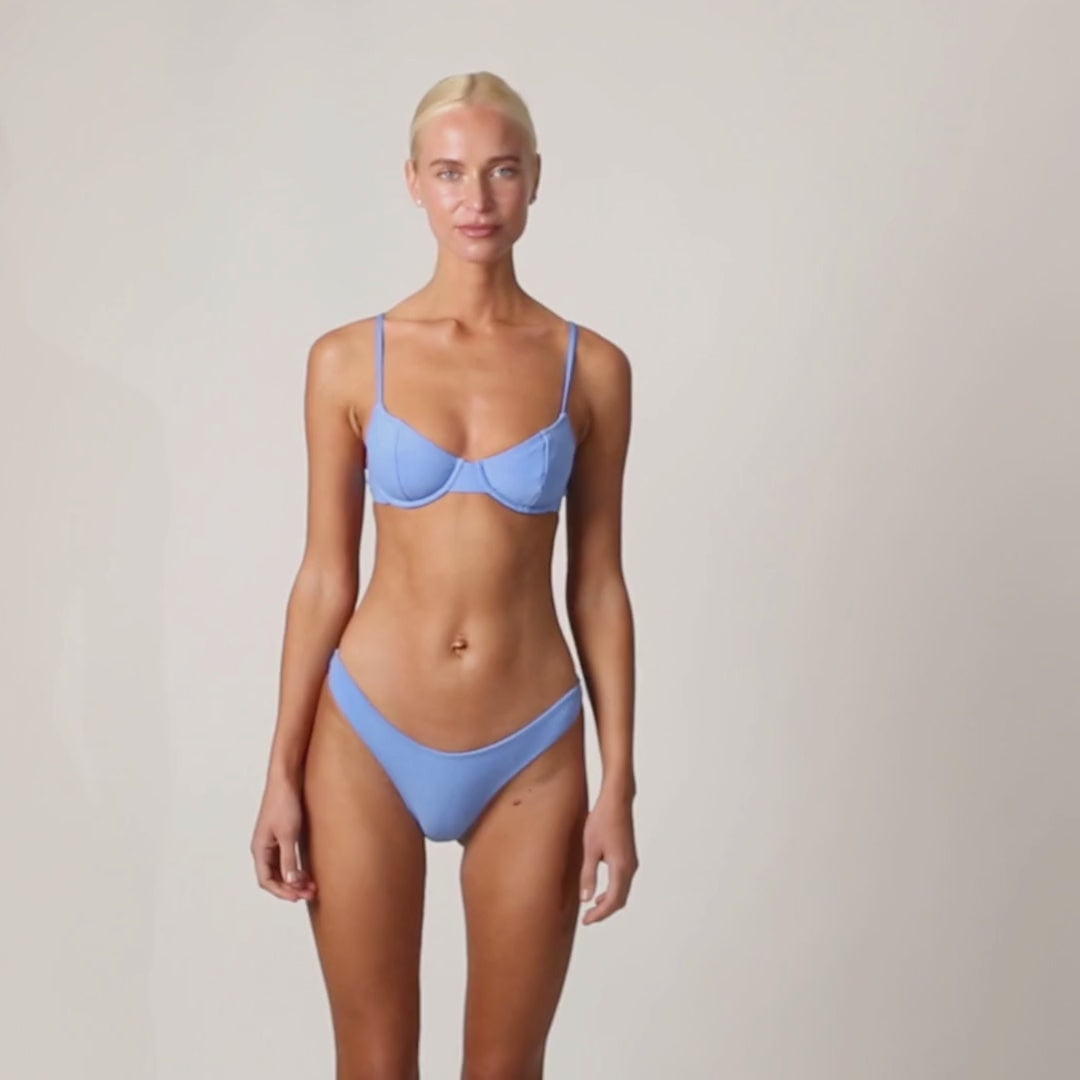 Debbie Top - Blue Towelling