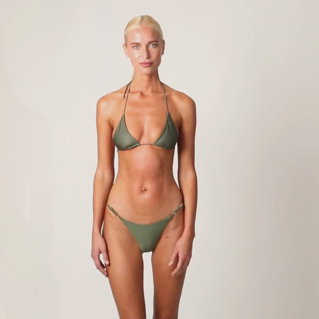 Signature Eco Tri Top - Olive Green