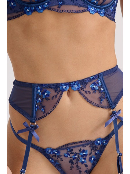 Sofia Garter Belt- Navy Blue