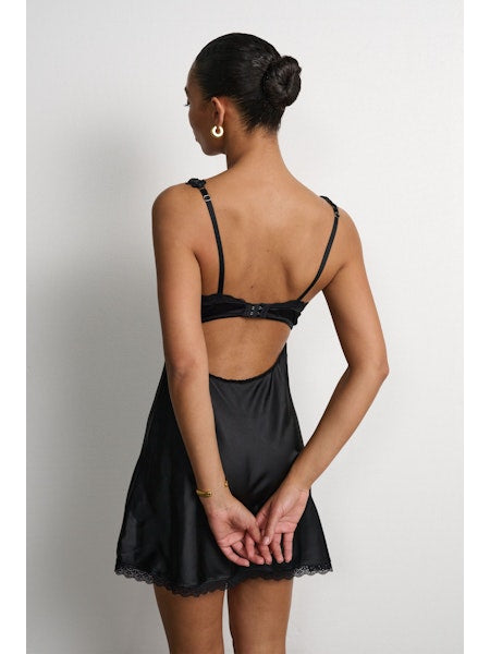 Celeste Slip Dress - Noir