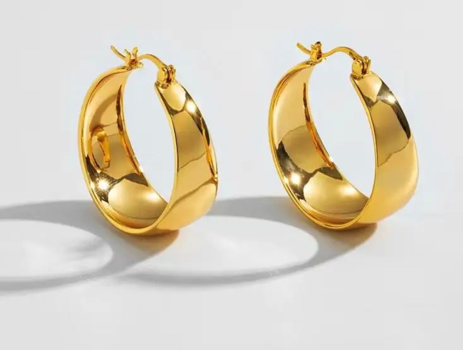 Yolander Large Hoops - Gold Plated