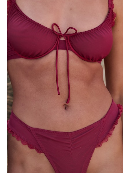 Hazel Underwire Bra - Red