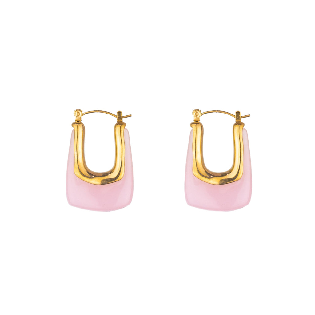 Allegra Hoop- Pink