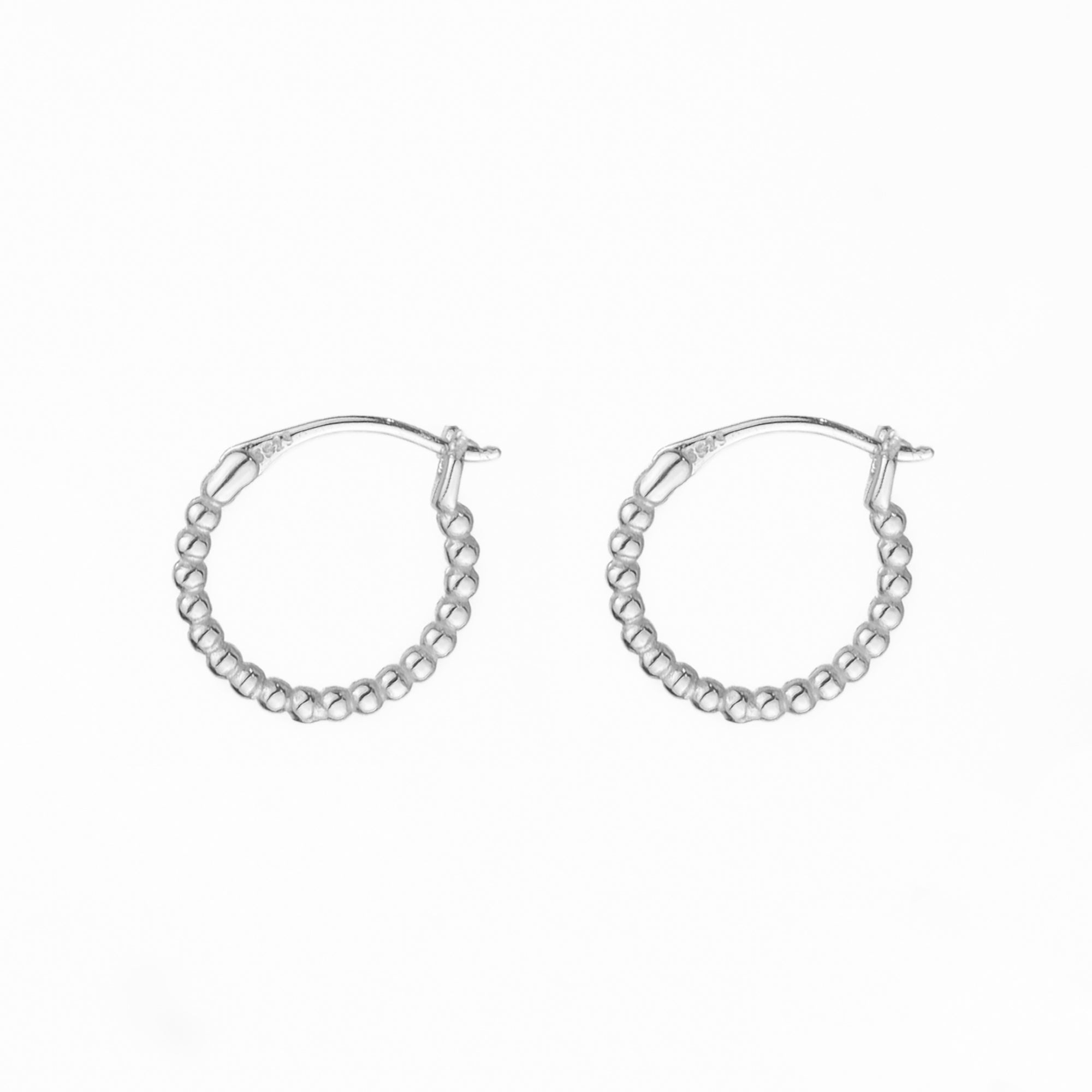 Willow Beaded Hoop - Silver