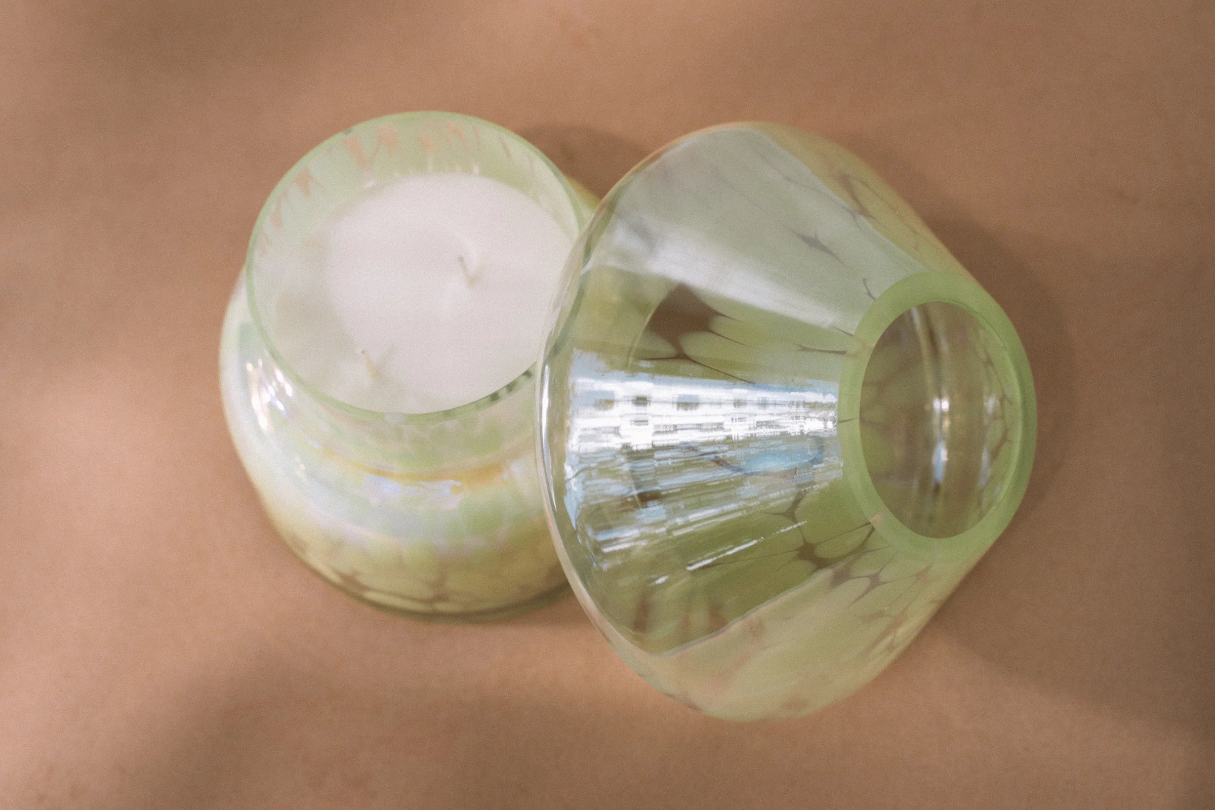 Sustainable Candle Lamp - Fairy Green