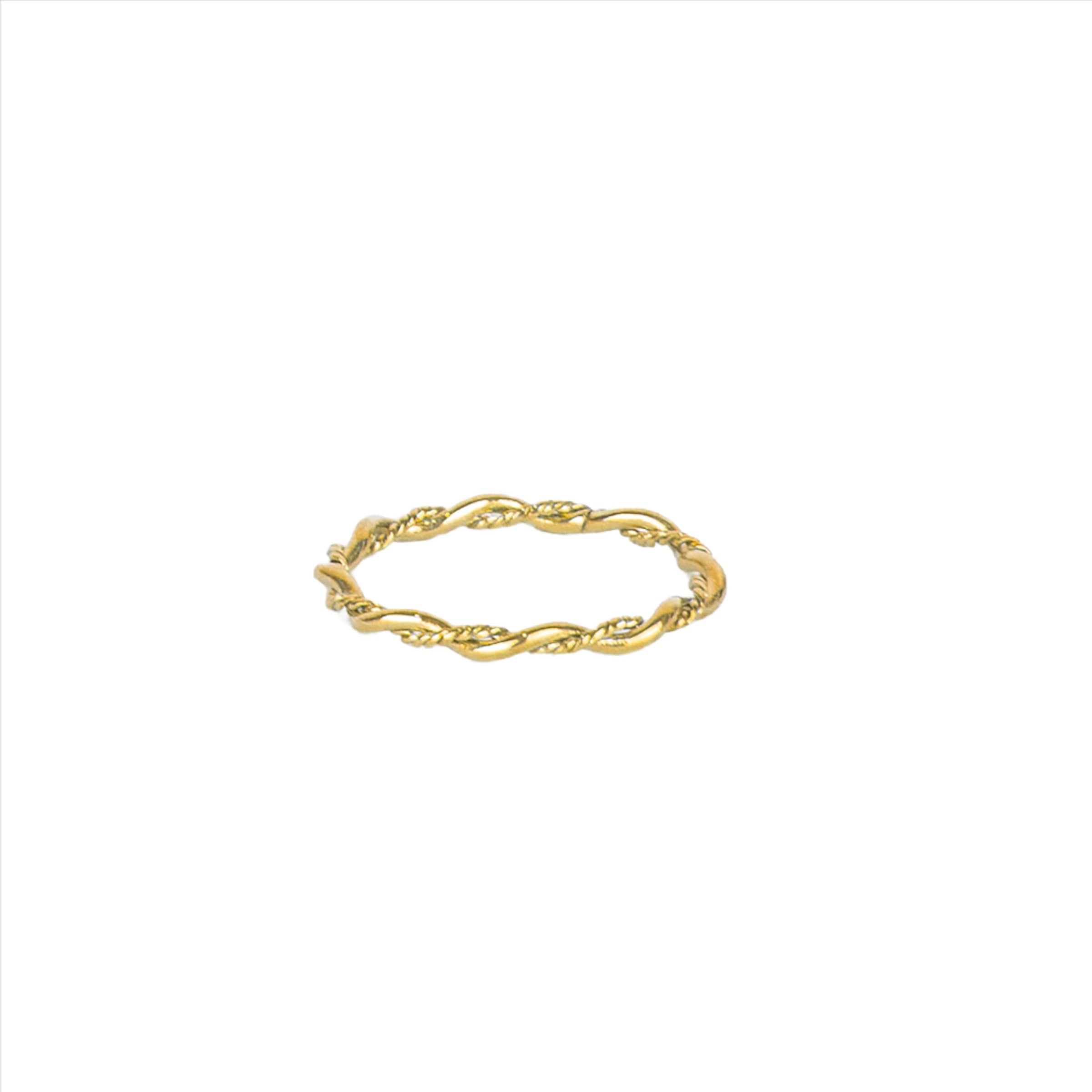 Riviera Twisted Chain Ring - Gold
