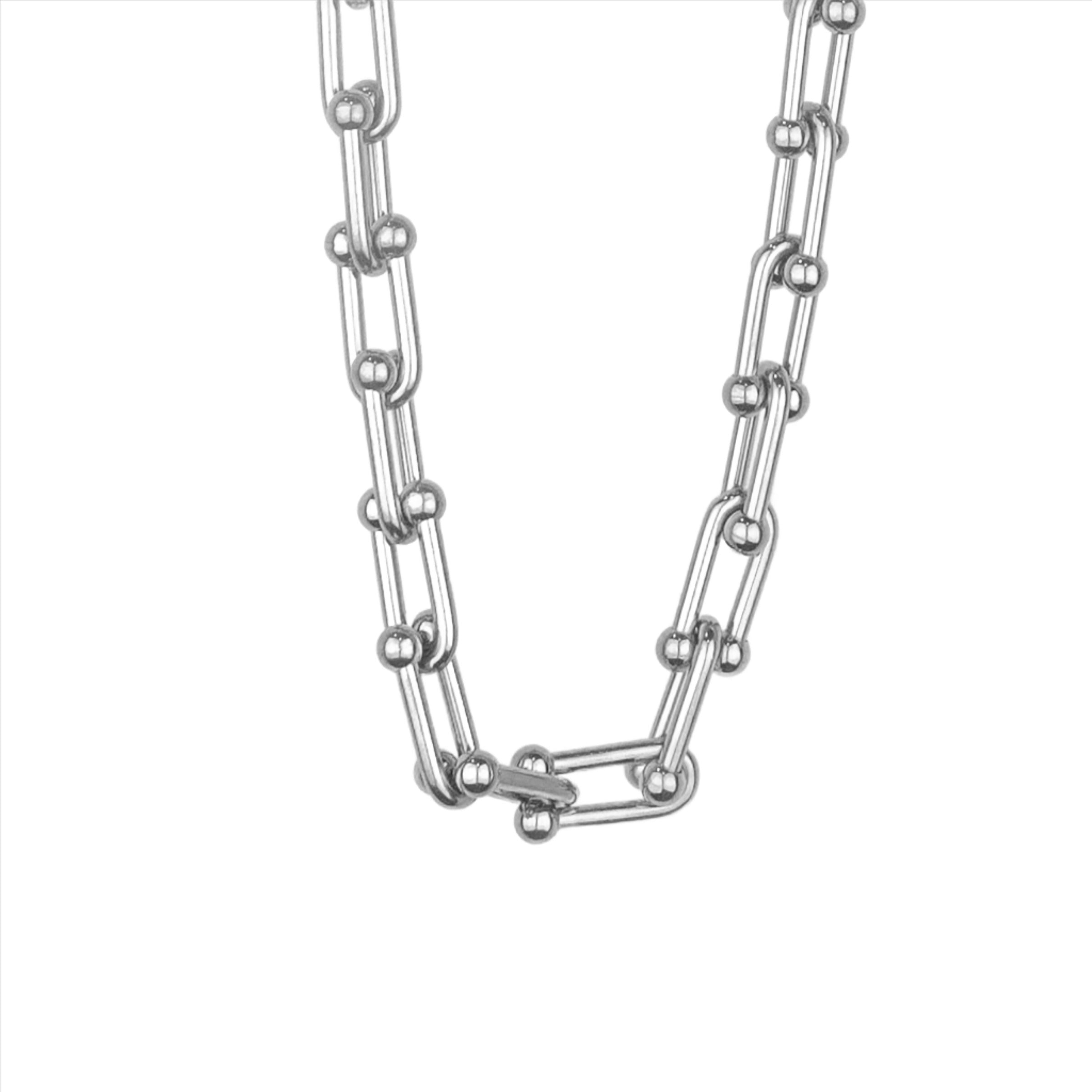 Riot Chunky U Link Bracelet - Silver