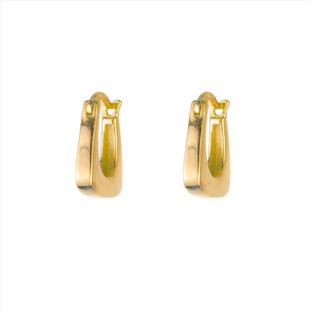 Hilton Square Huggie - Gold