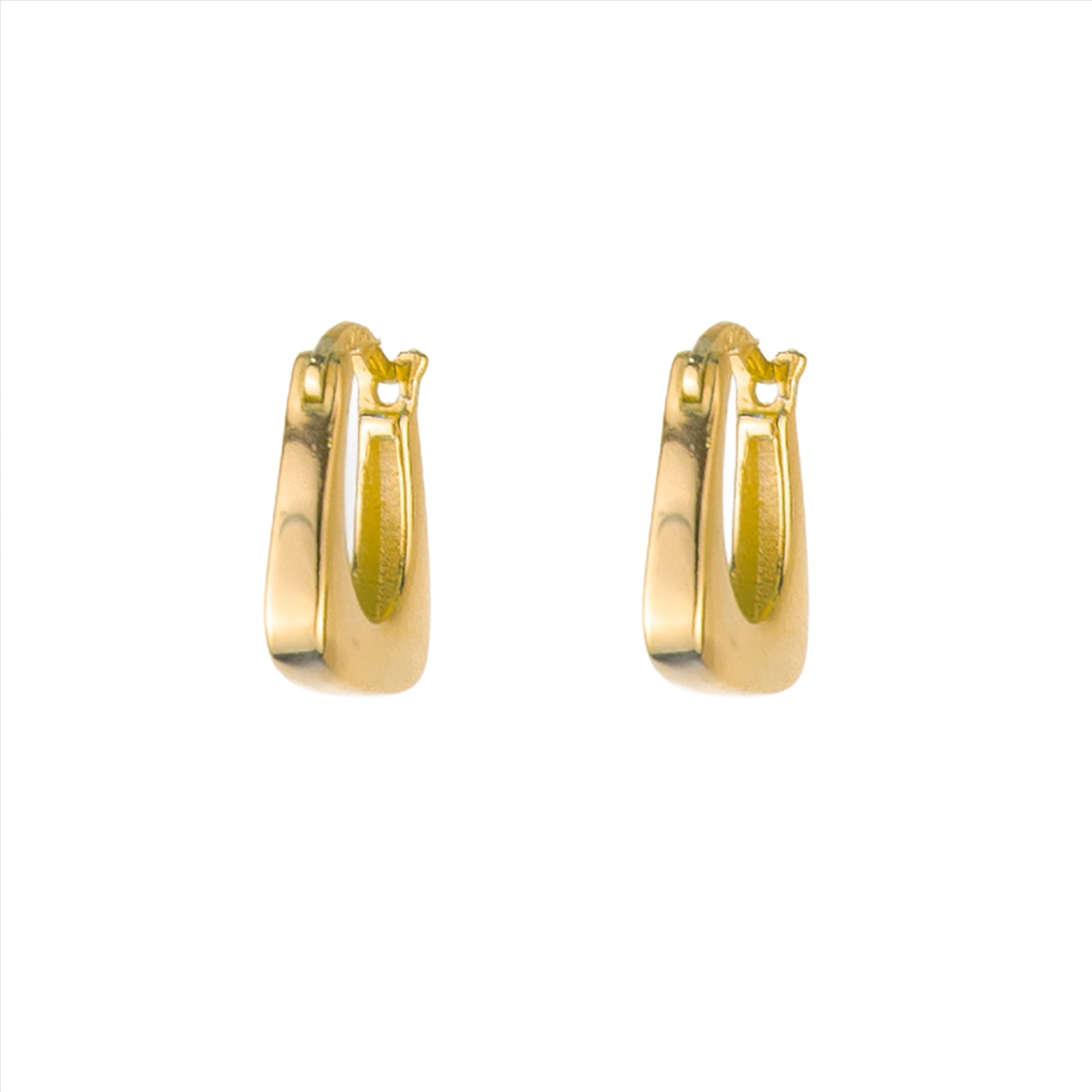 Hilton Square Huggie - Gold