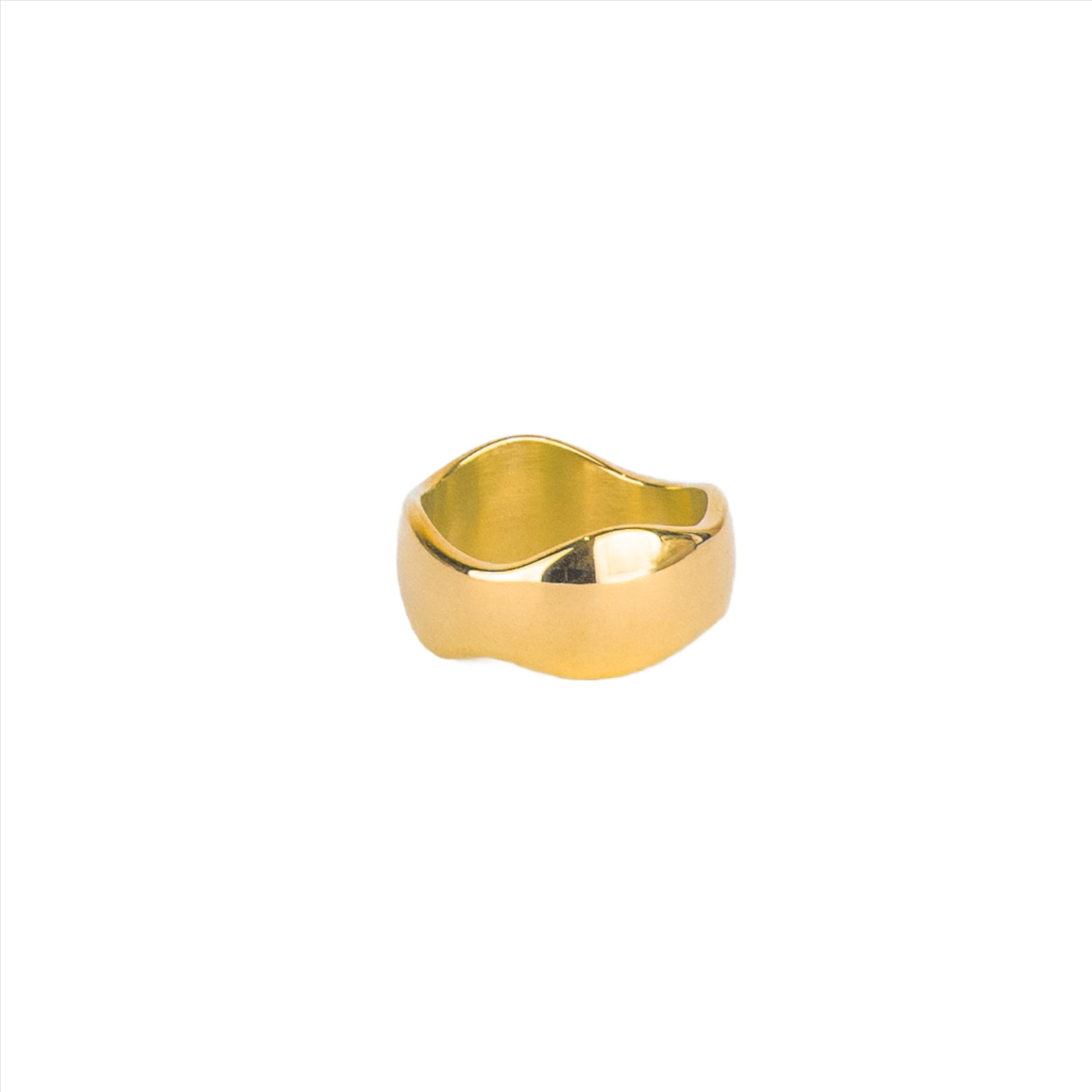 Gwen Chunky Wave Ring - Gold