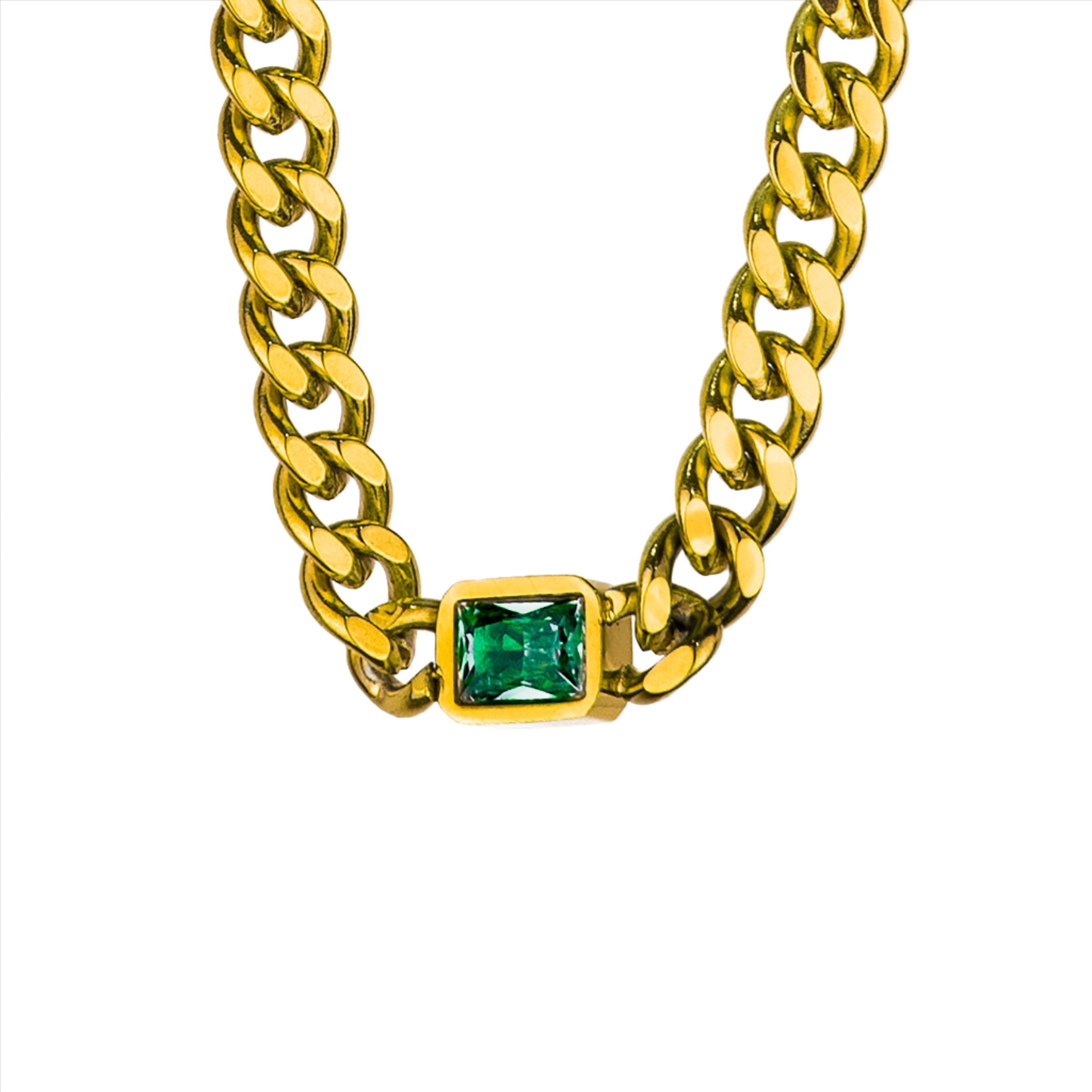 Diamanda Chunky Bracelet with Zircon - Gold