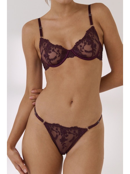 Nicolette Underwire Bra - Raisin