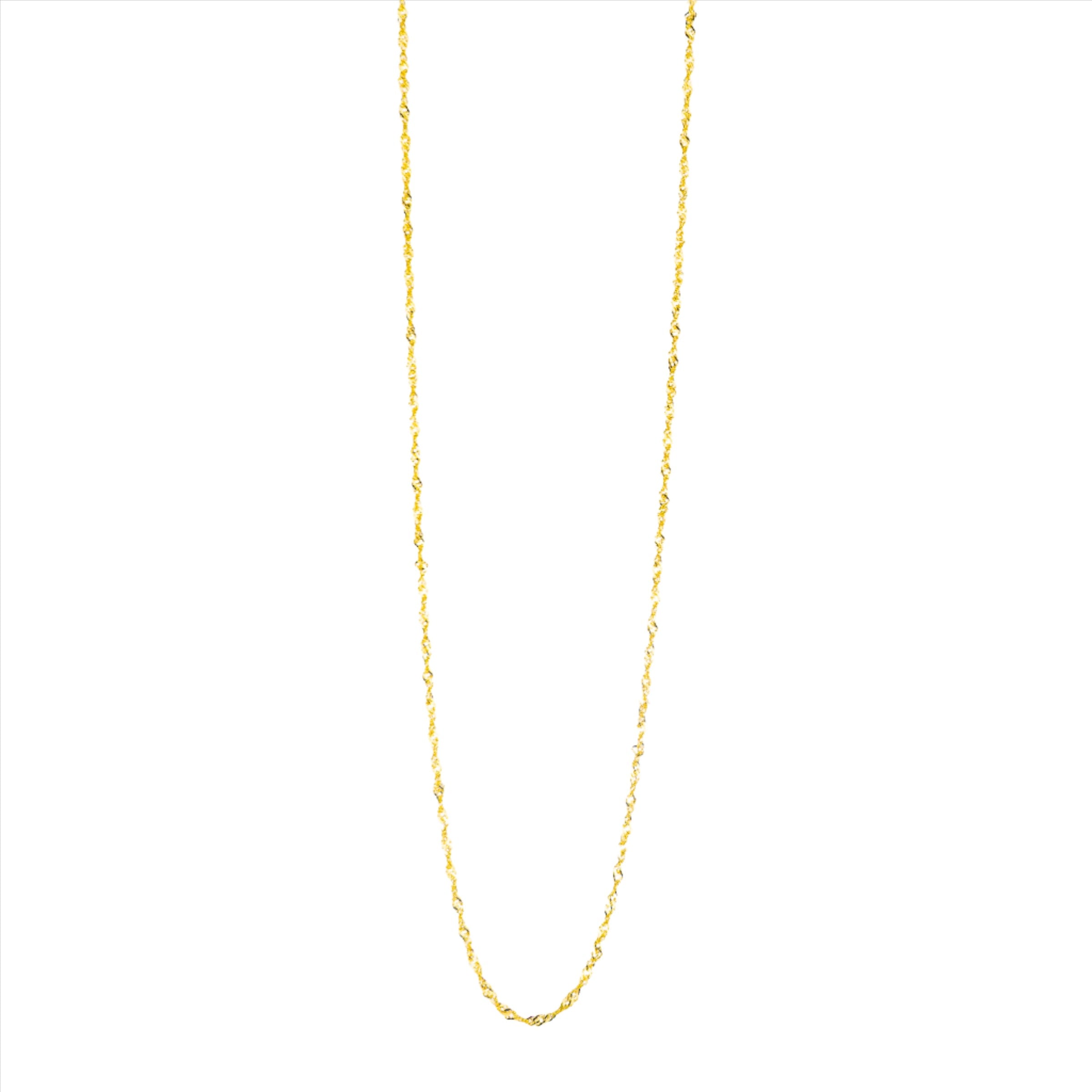 Celestia Twisted Delicate Chain Necklace - Gold