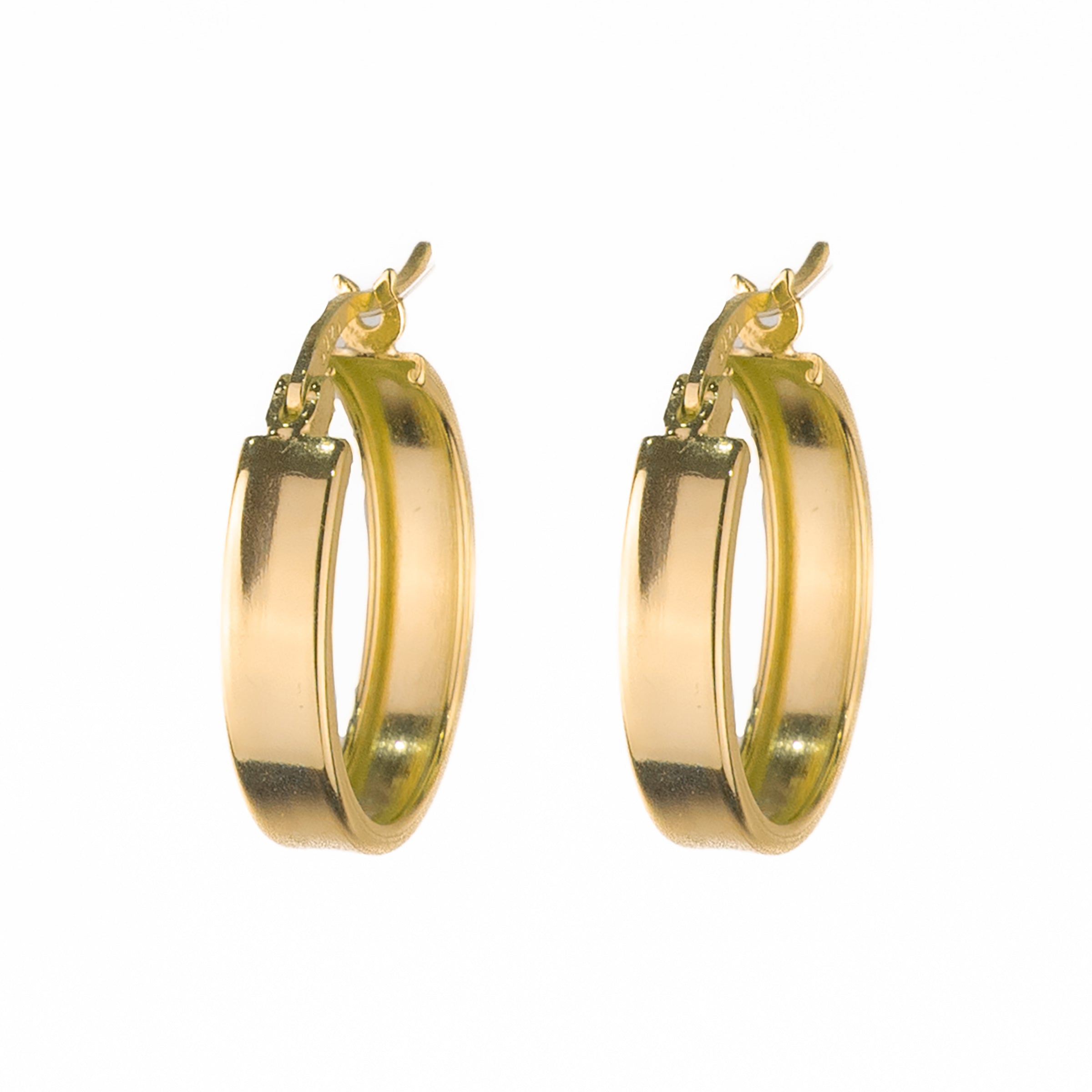 Kim Flat Hoop - Gold