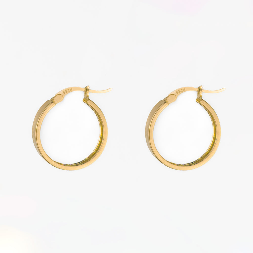 Kim Flat Hoop - Gold