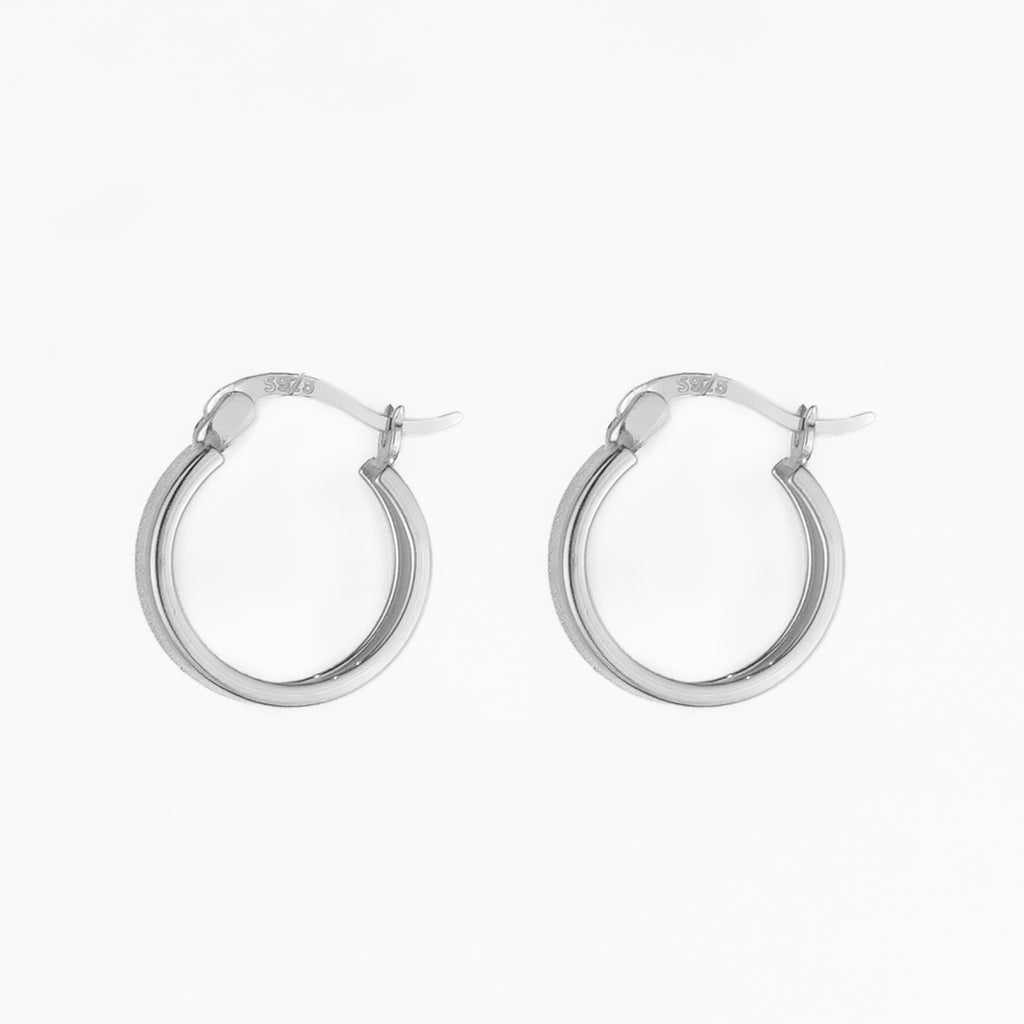 Kim Flat Hoop - Silver