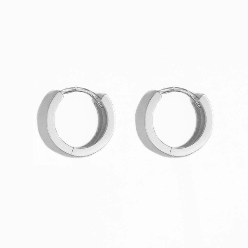 Siouxsie Flat Chunky Huggies - Silver