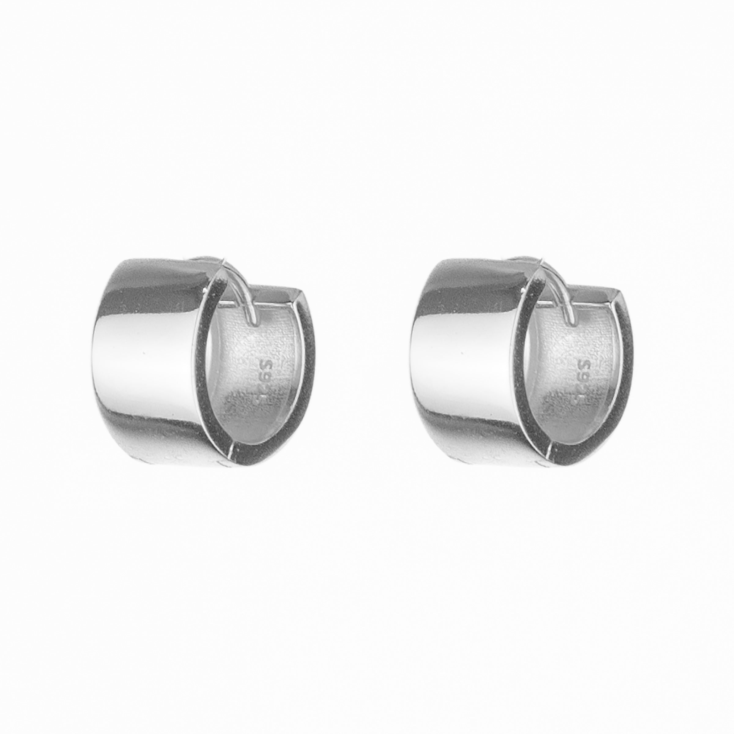 Siouxsie Flat Chunky Huggies - Silver