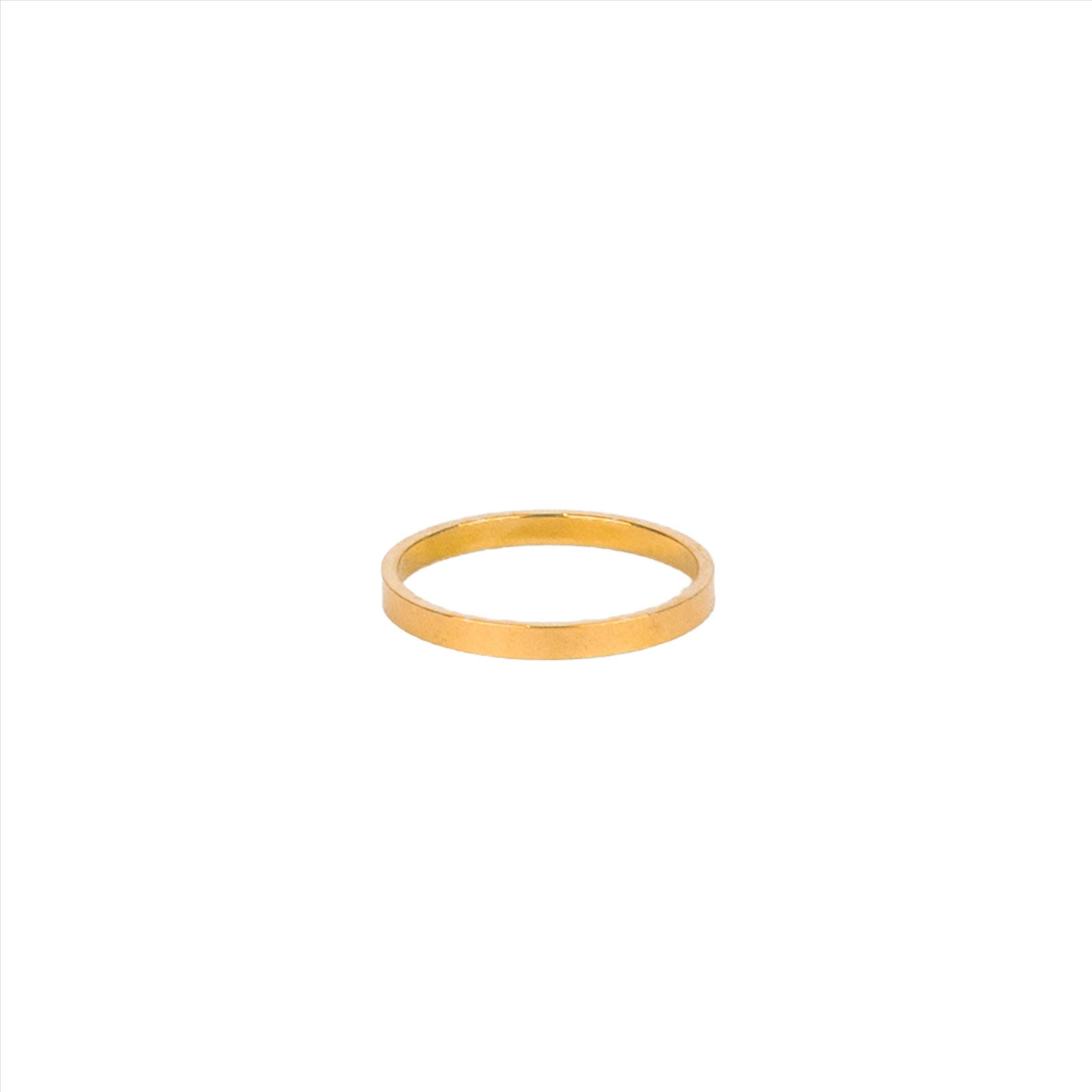 Siouxsie Flat Simple Ring - Gold