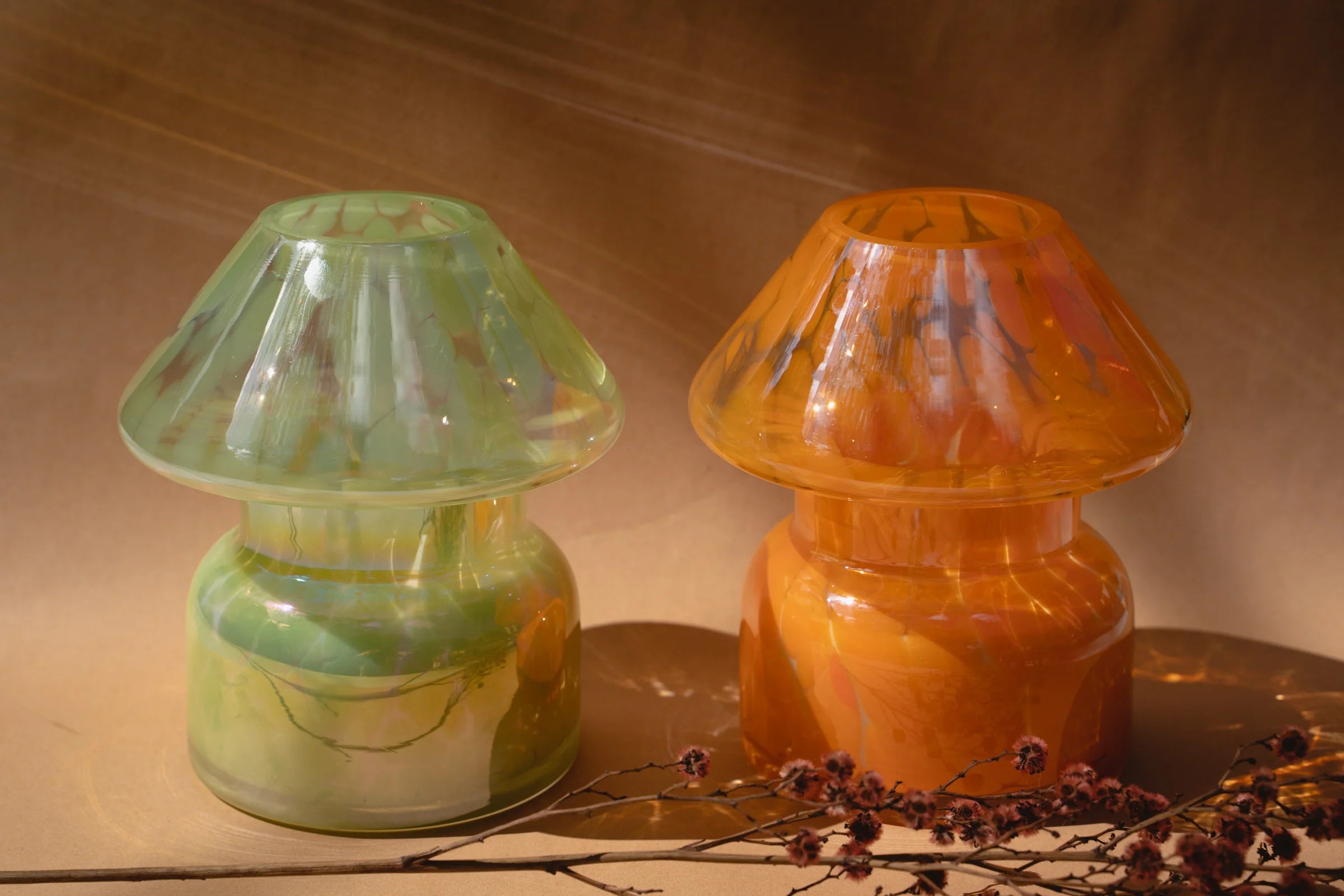 Sustainable Candle Lamp - Fairy Green