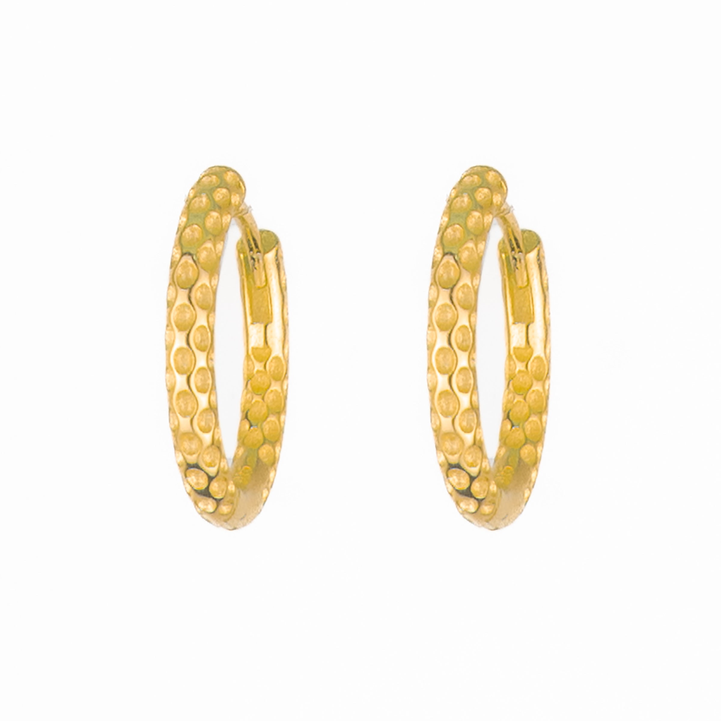 Patti Hammered Hoop - Gold
