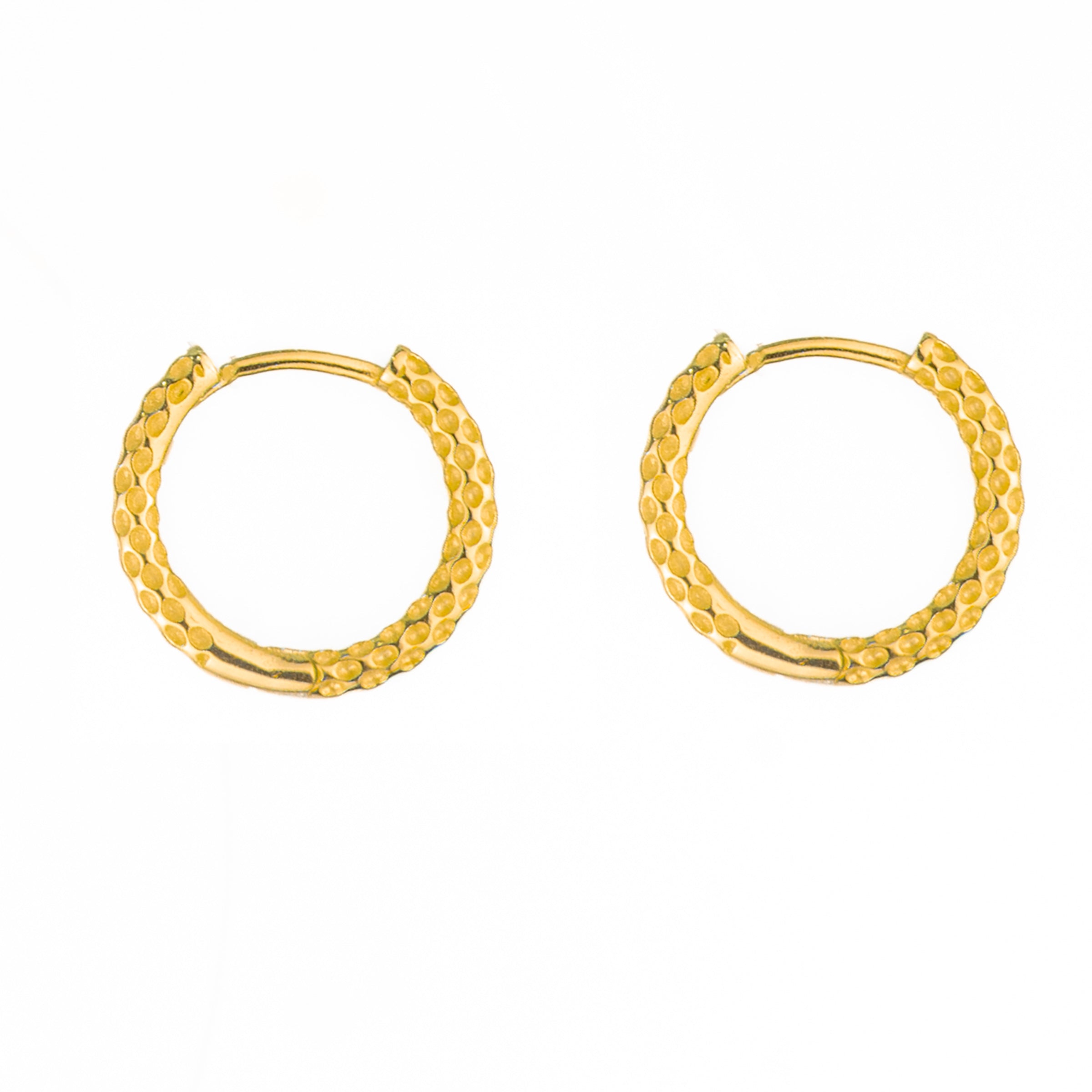 Patti Hammered Hoop - Gold