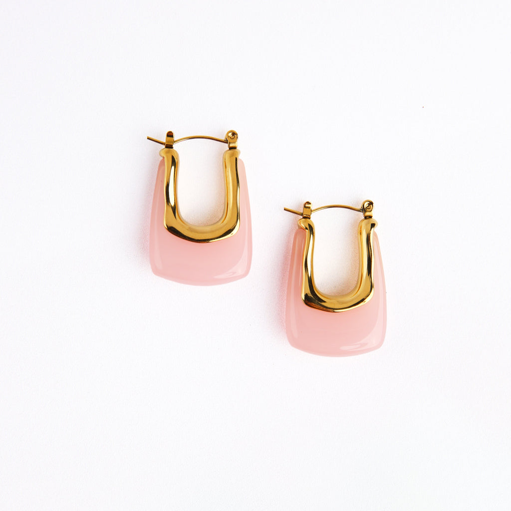 Allegra Hoop- Pink