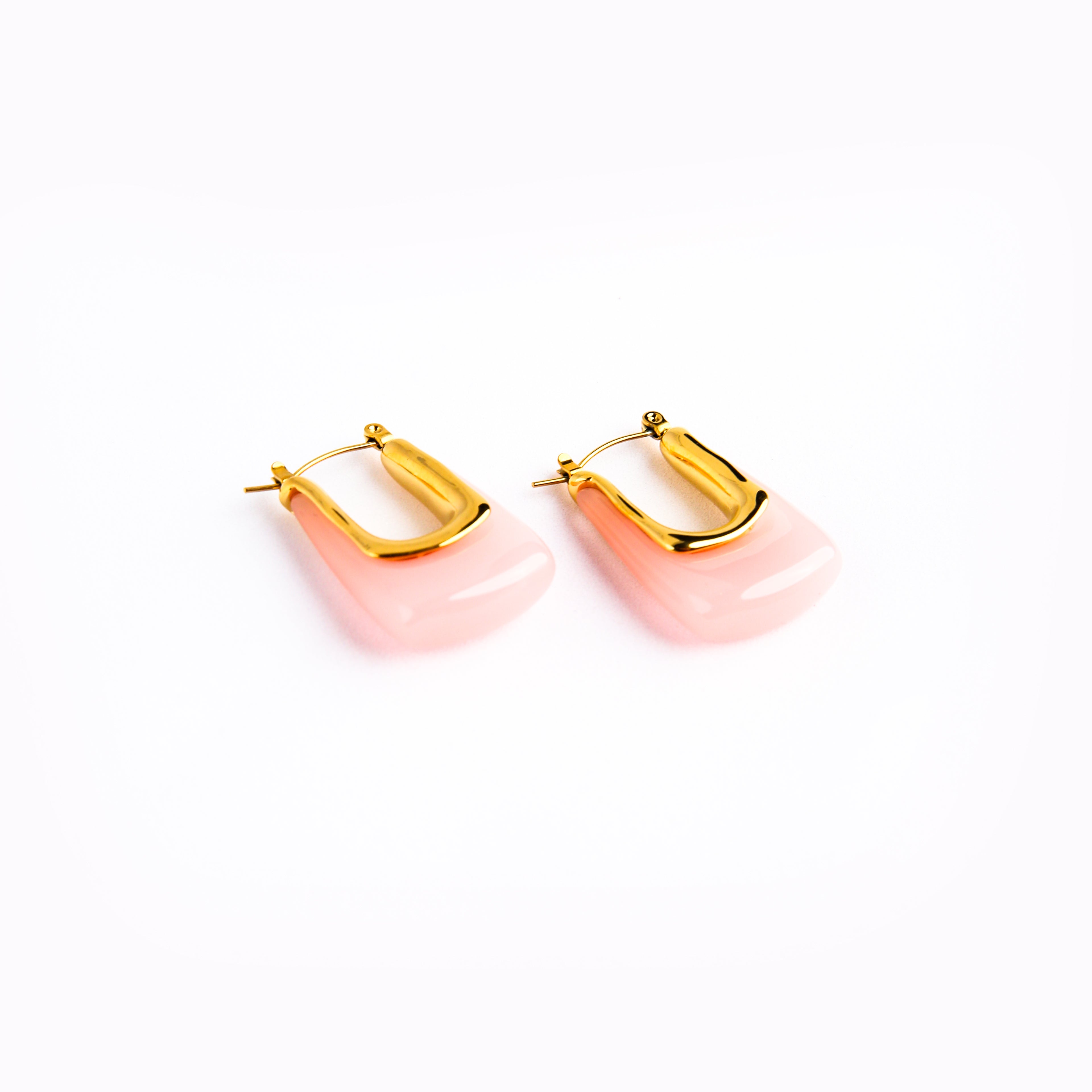 Allegra Hoop- Pink
