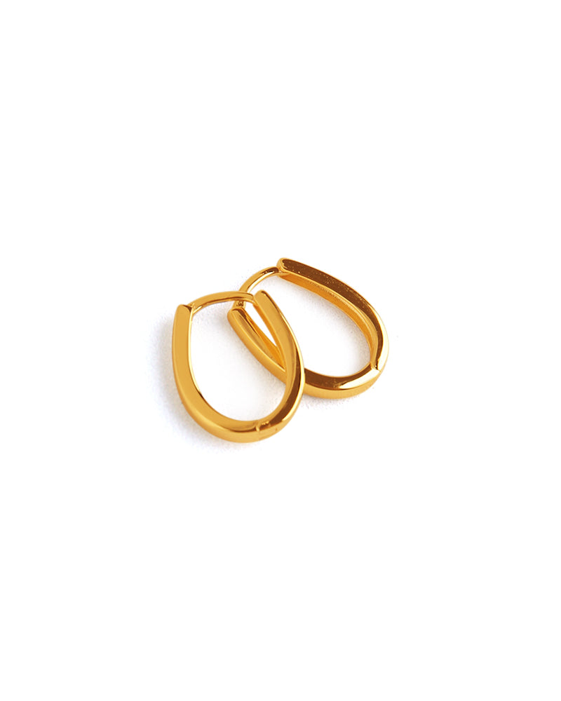 Brody Oval Huggies - Gold